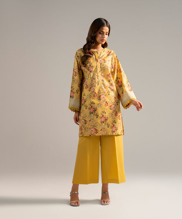 Printed Zari Lawn Shirt