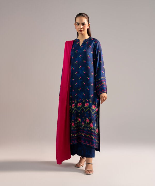 3 Piece - Printed Arabic Lawn Suit