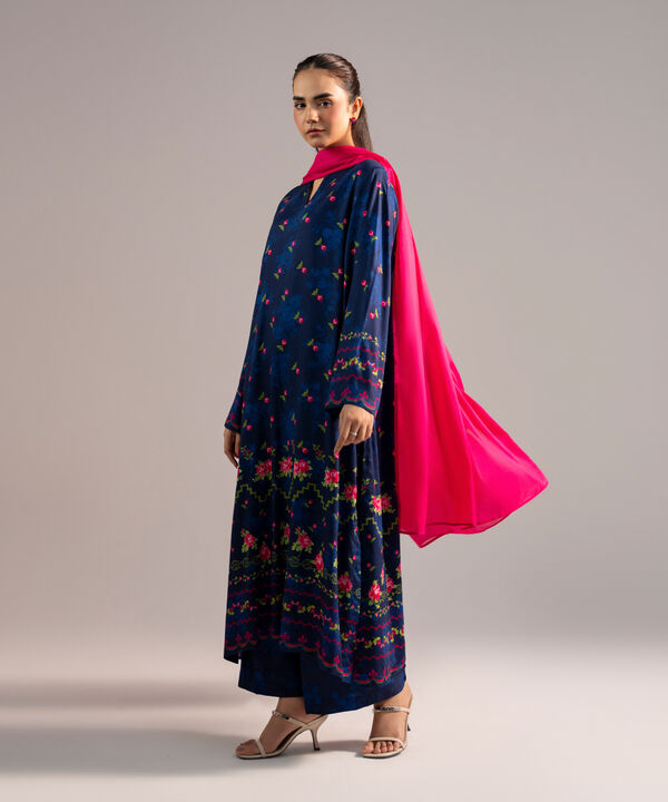 3 Piece - Printed Arabic Lawn Suit