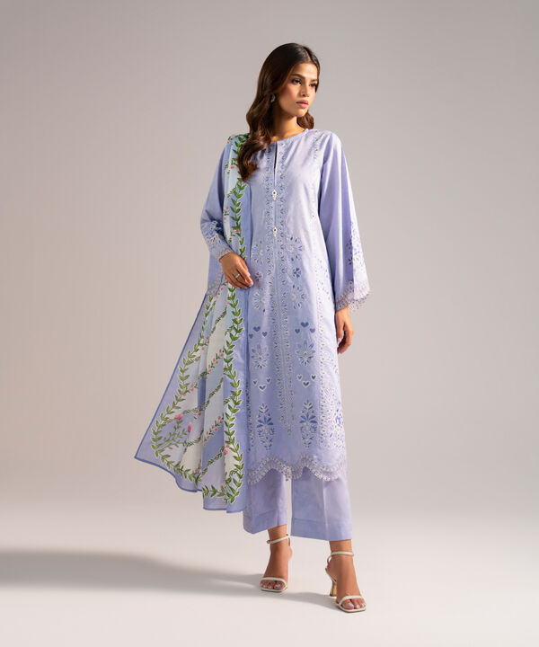 3 Piece - Embroidered Jacquard Suit