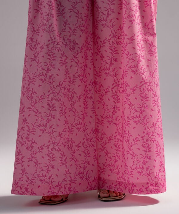 Printed Cambric Flared Pants