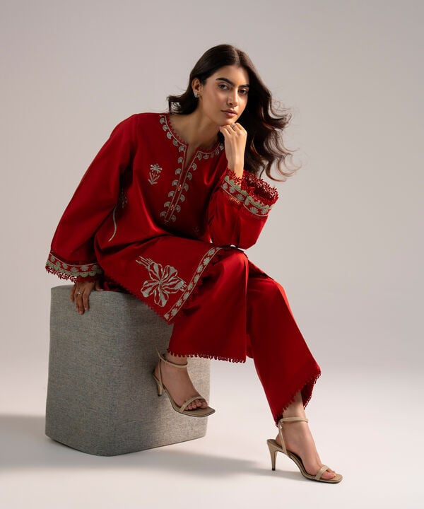Embroidered Cotton Viscose Shirt