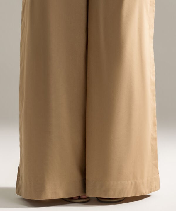 Solid Cambric Flared Pants