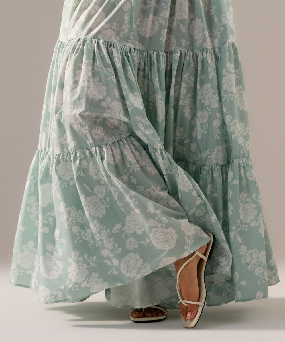 Printed Poplin Skirt PRW26CTV103T