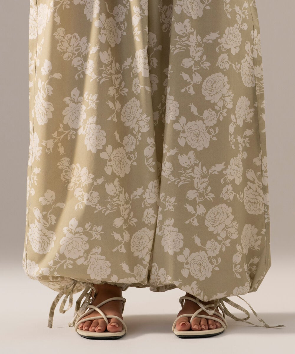 Printed Poplin Balloon Pants PRW26CV103TB