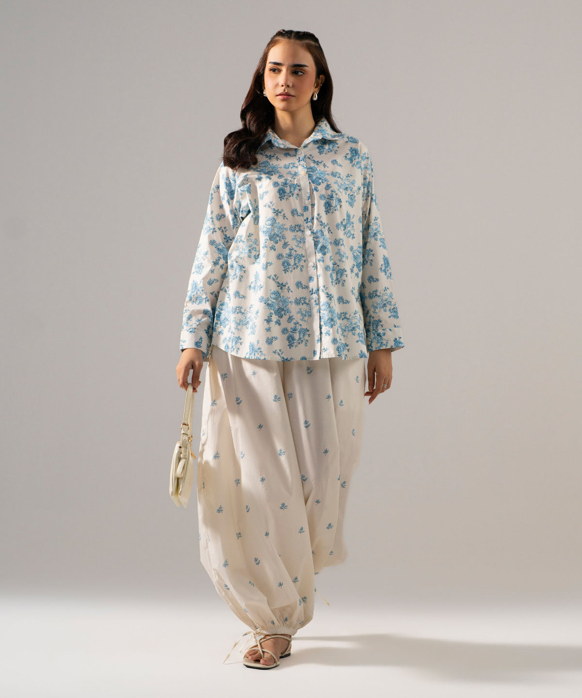 Printed Poplin Top PRW26CV106SB