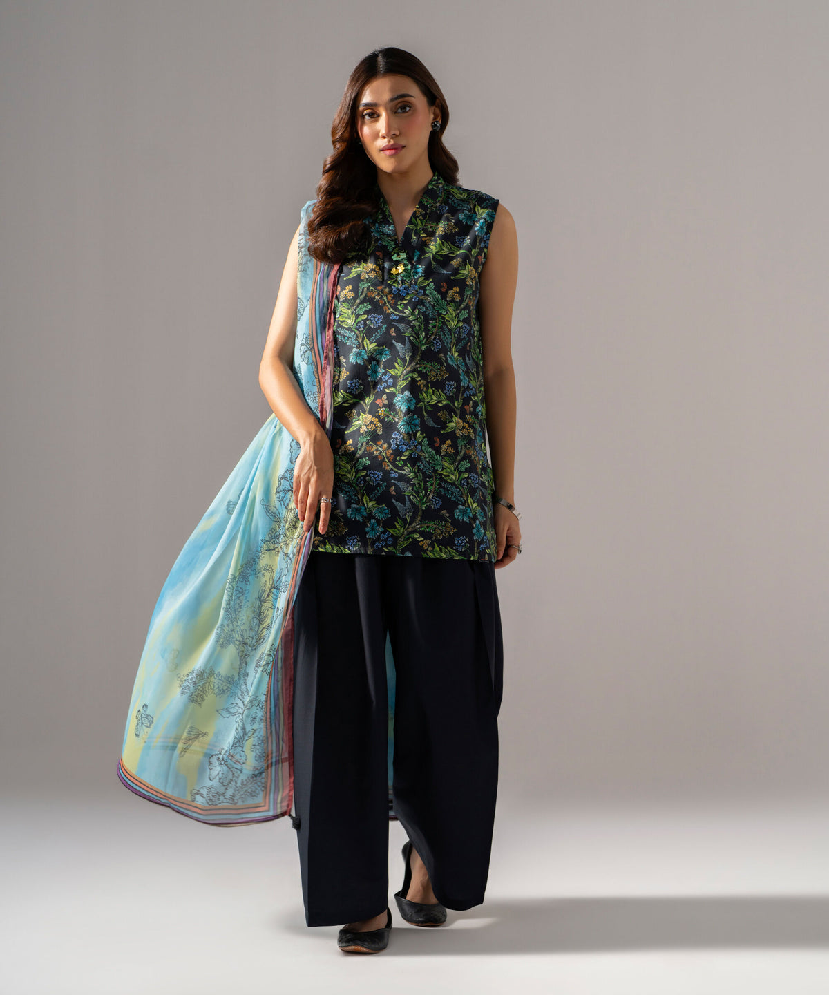 Printed Chiffon Dupatta PRW26CV109DB