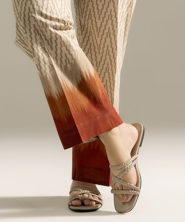 Printed Cambric Straight Pants