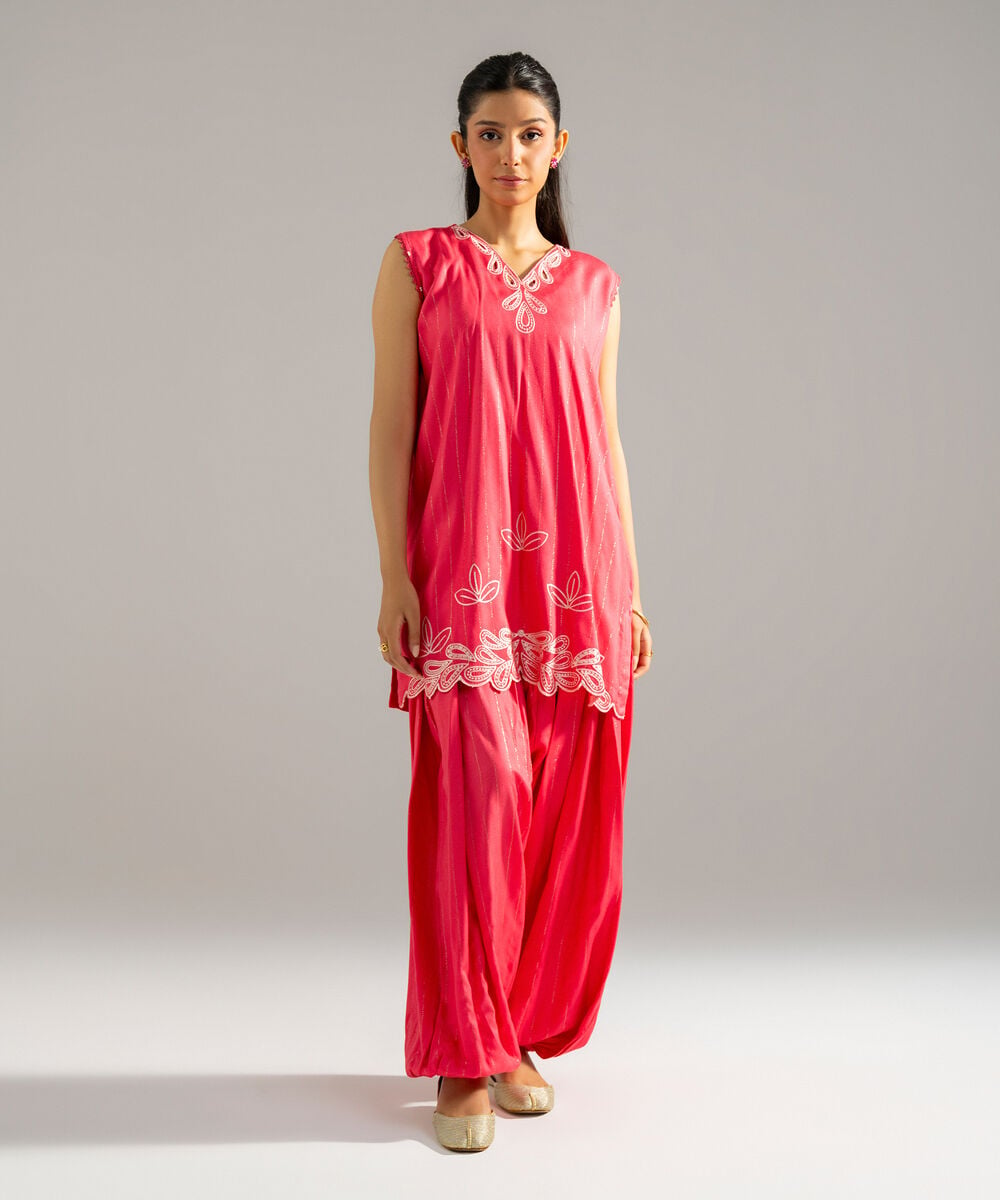 Embroidered Crepe Shirt PRW26WMV919S