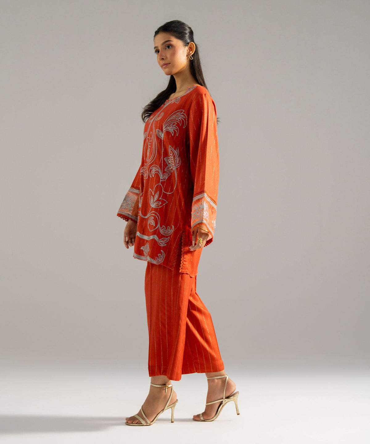 Embroidered Crepe Shirt PRW26WMV921S