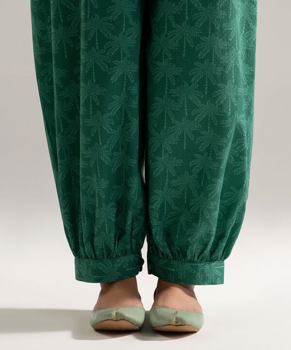 Printed Dobby Balloon Pants