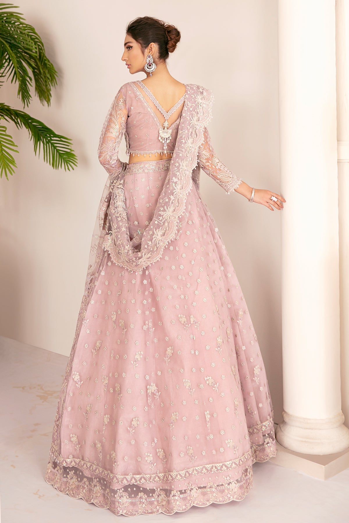 EMBROIDERED NET CH08-01 STITCHED