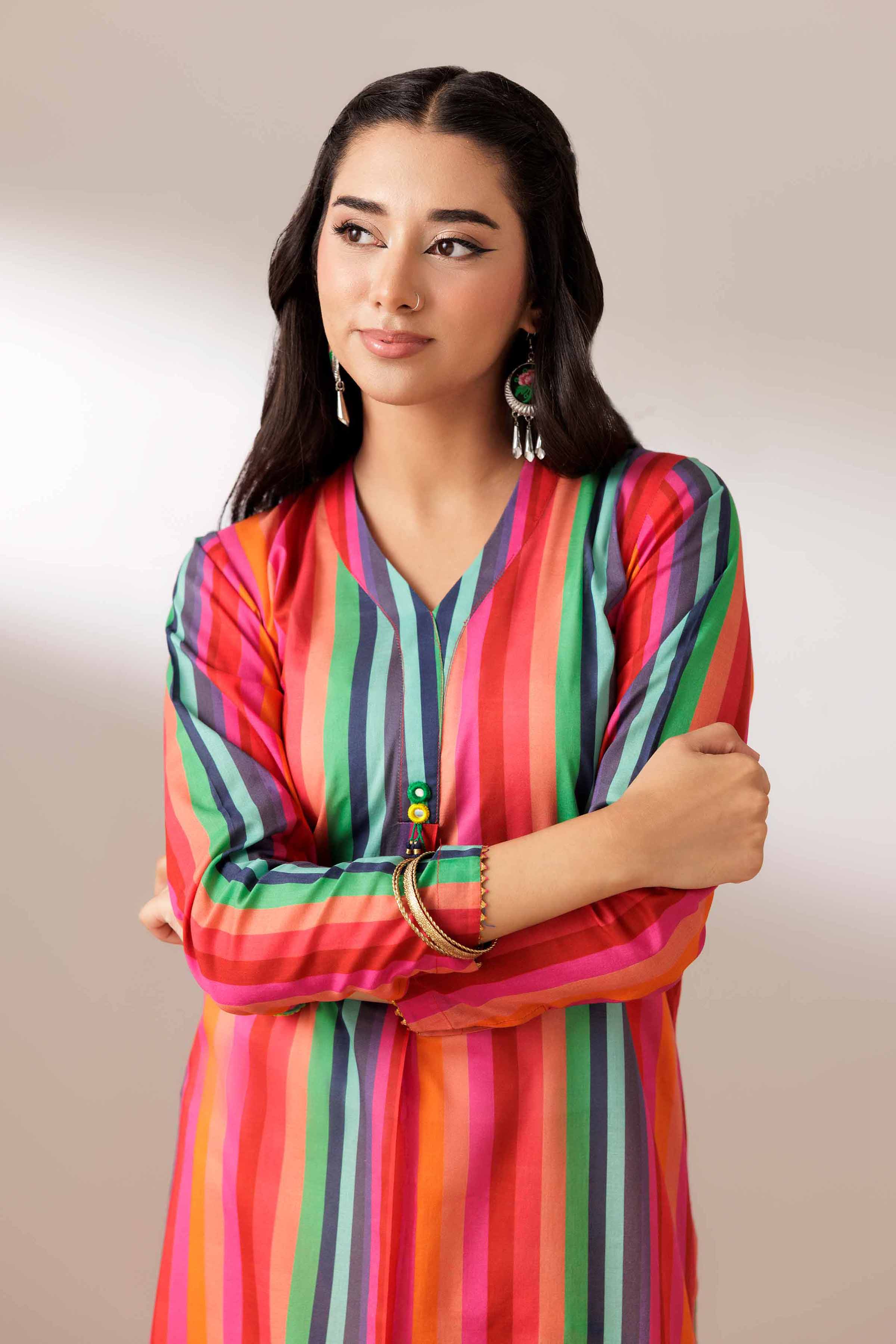 Printed Embroidered Shirt - PS25-188