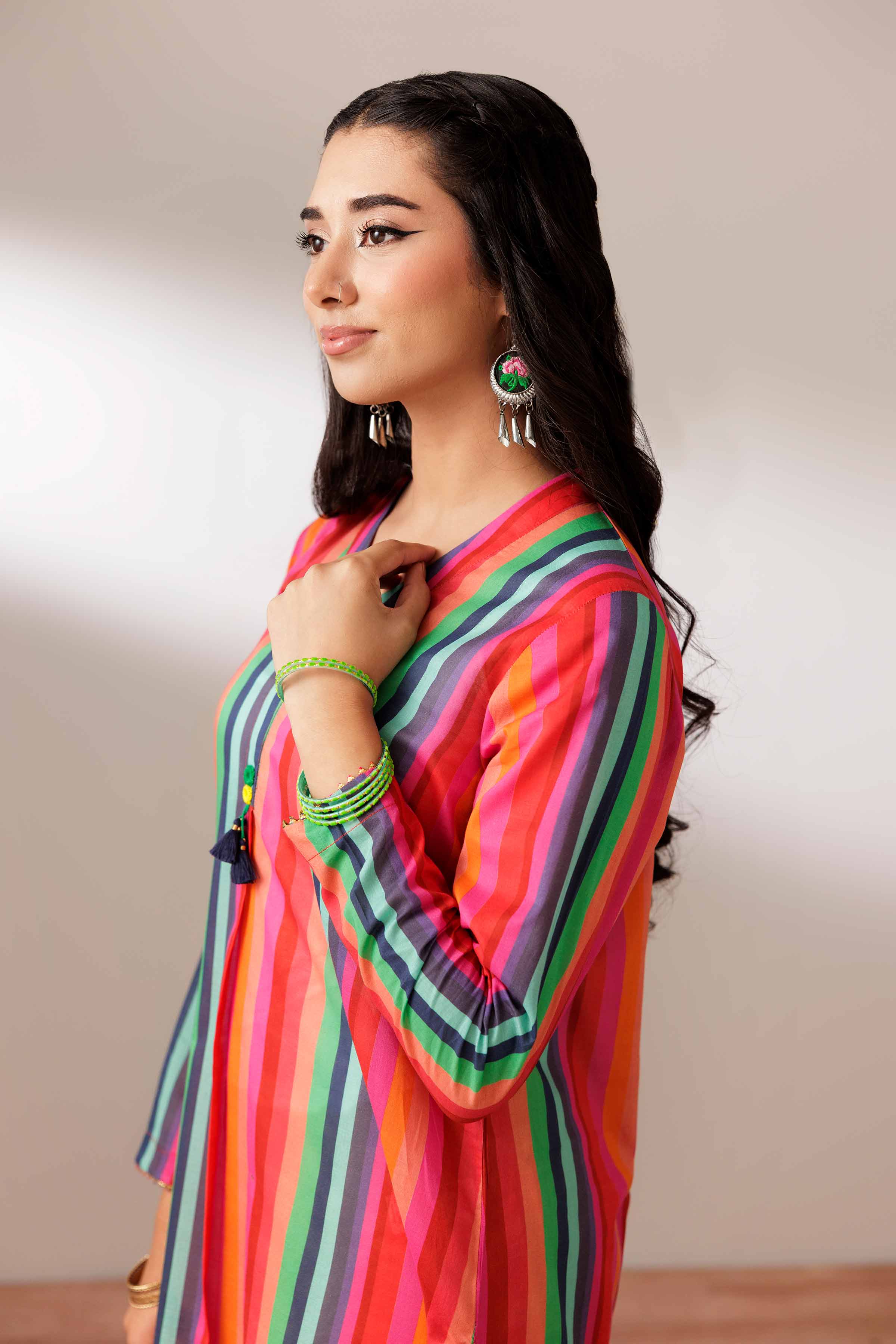 Printed Embroidered Shirt - PS25-188