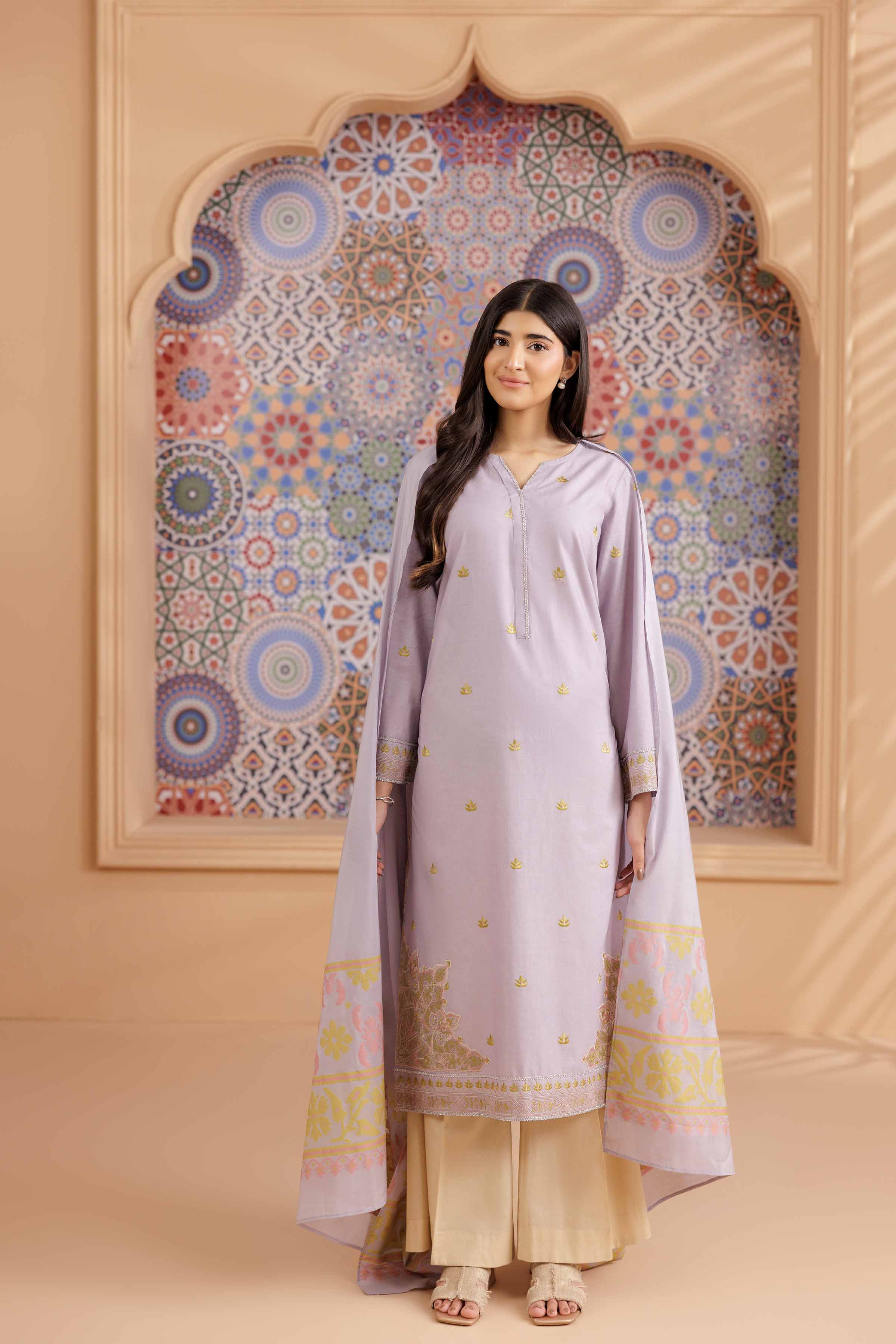 2 Piece - Embroidered Suit - PS25-190