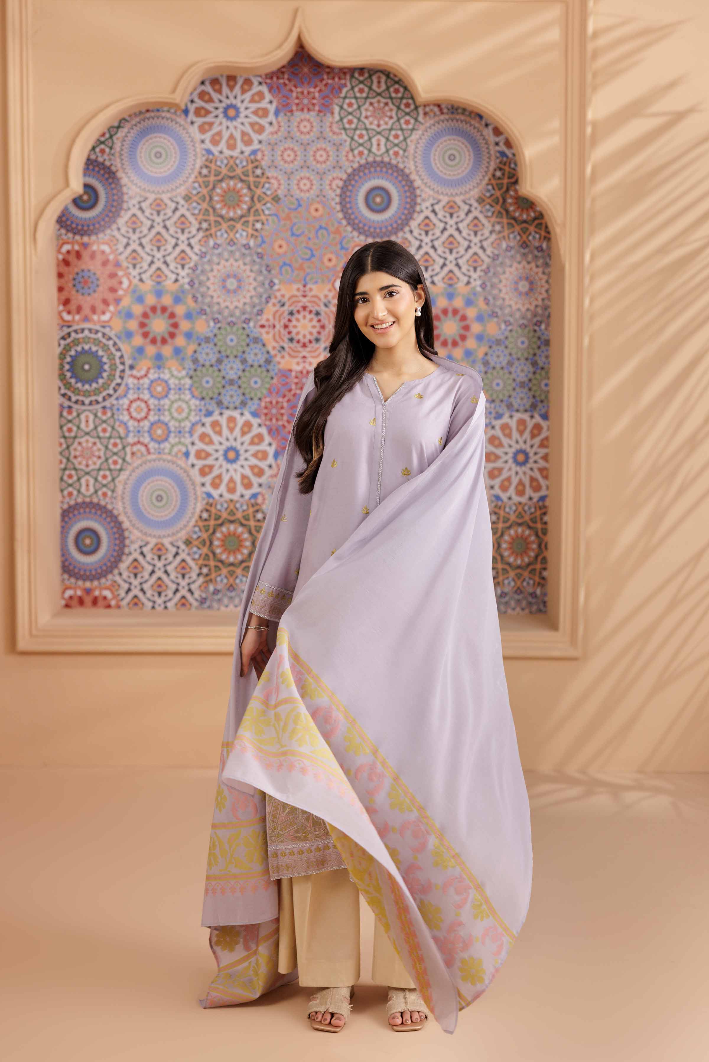 2 Piece - Embroidered Suit - PS25-190