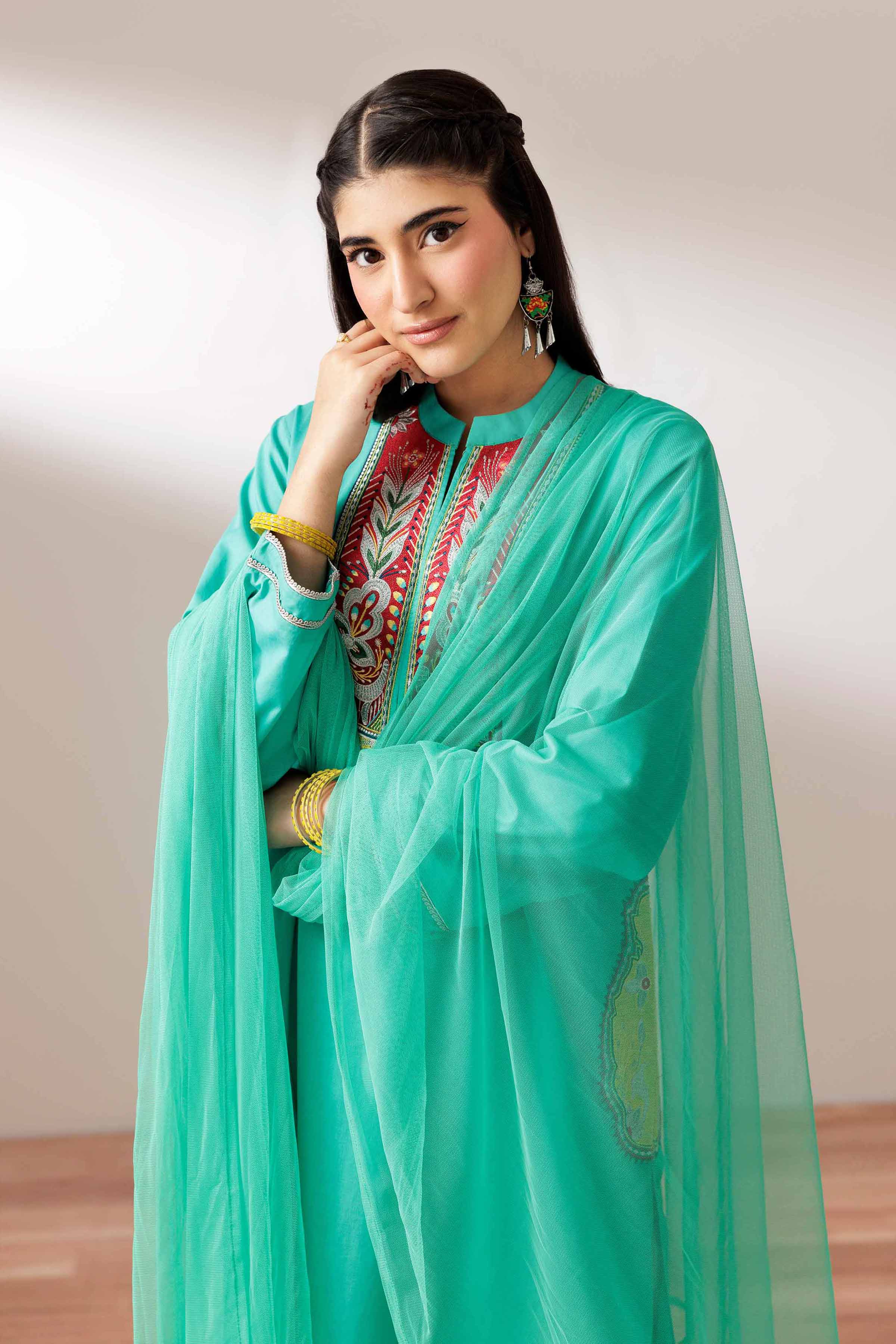 2 Piece - Embroidered Suit - PS25-203