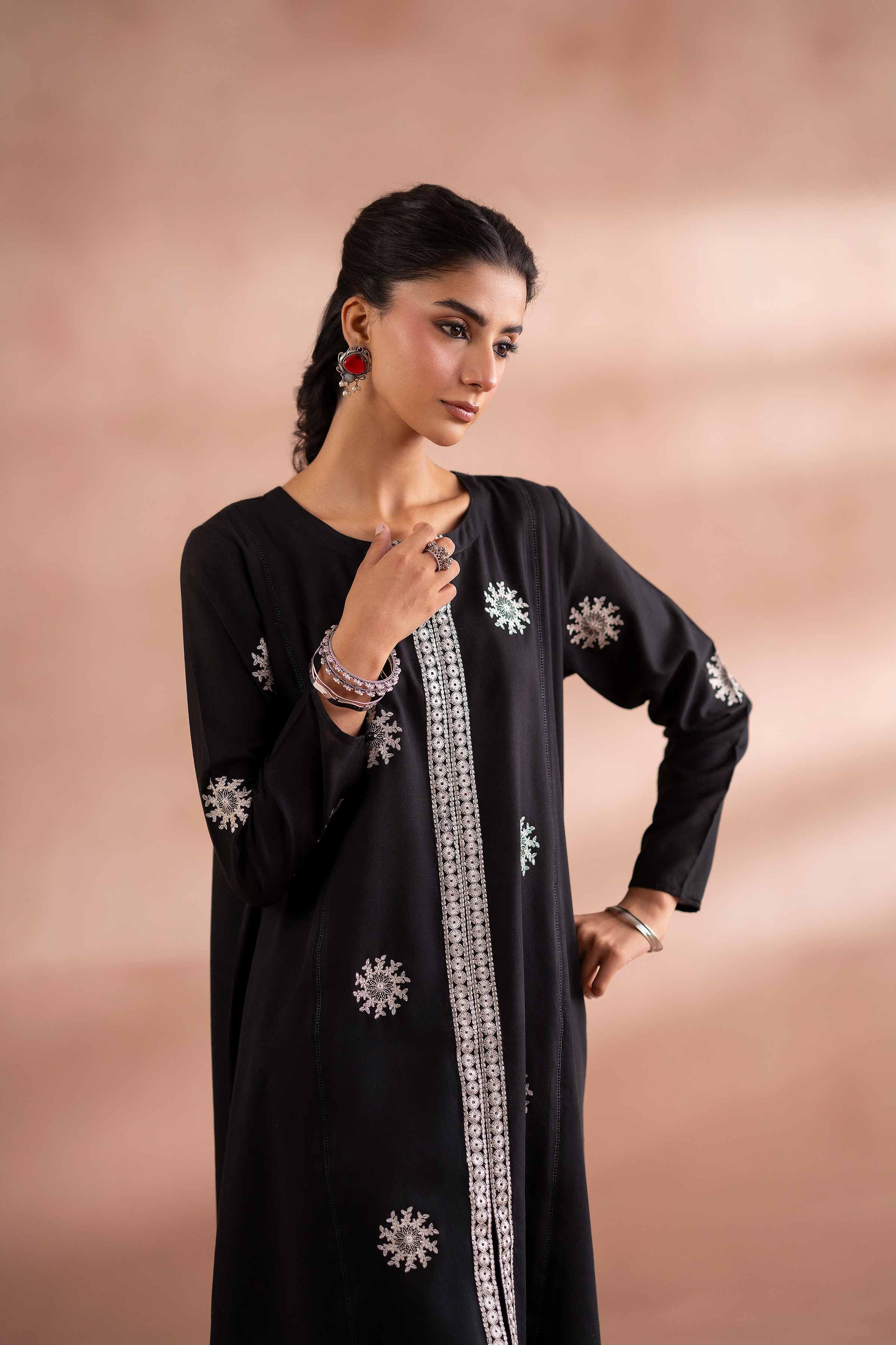 2 Piece - Embroidered Suit - PS25-206