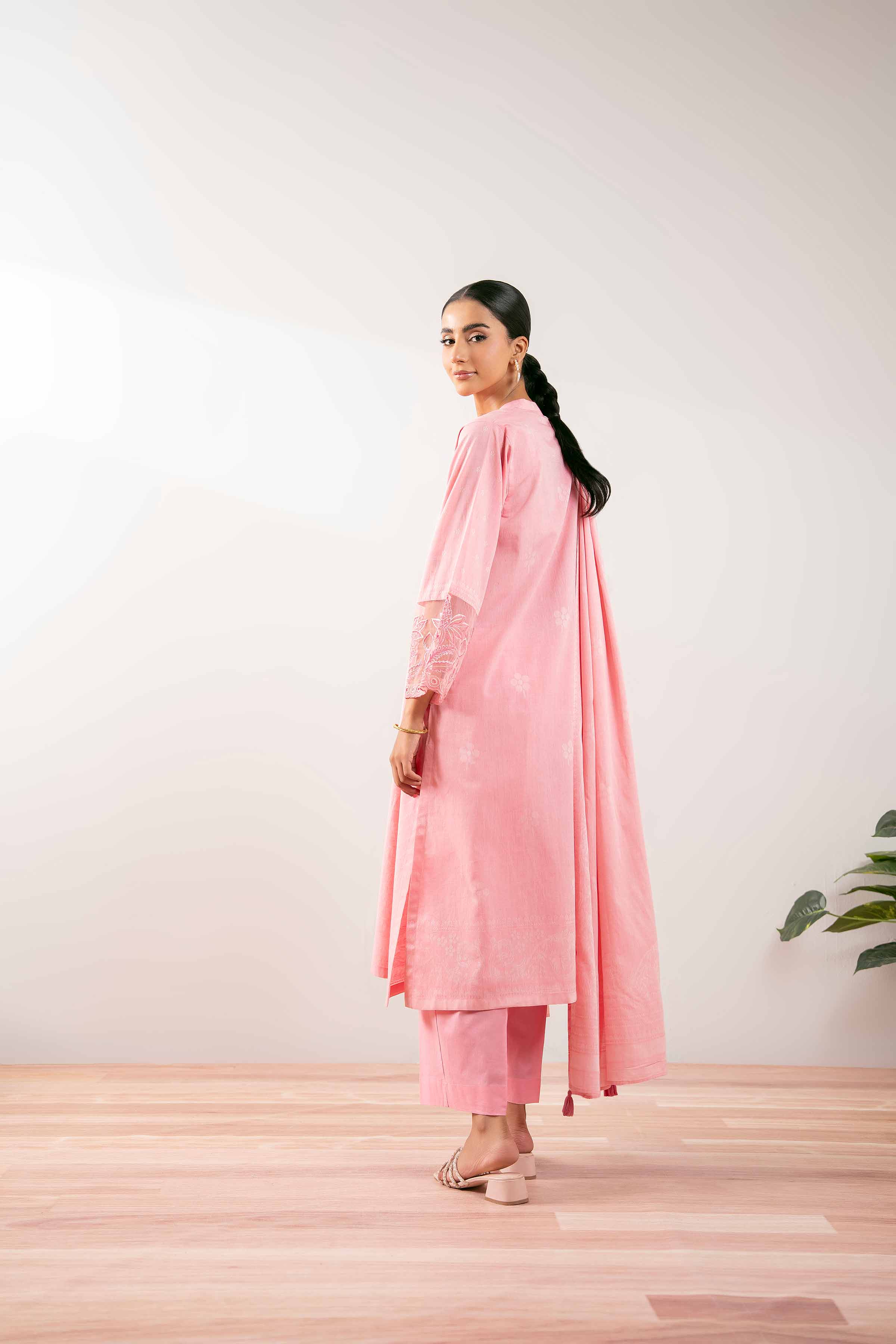 3 Piece - Embroidered Suit - PS25-208