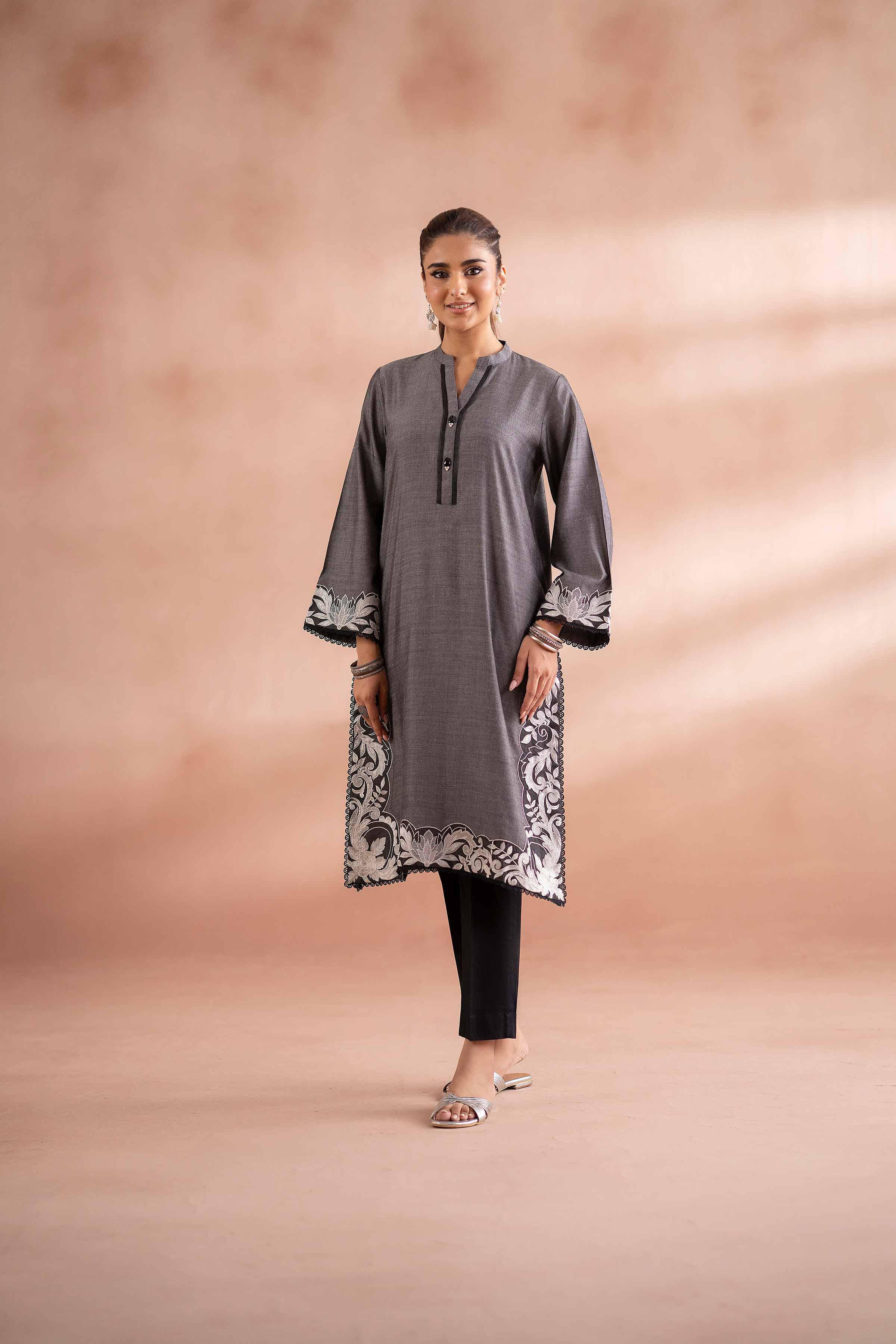 2 Piece - Embroidered Suit - PS25-211