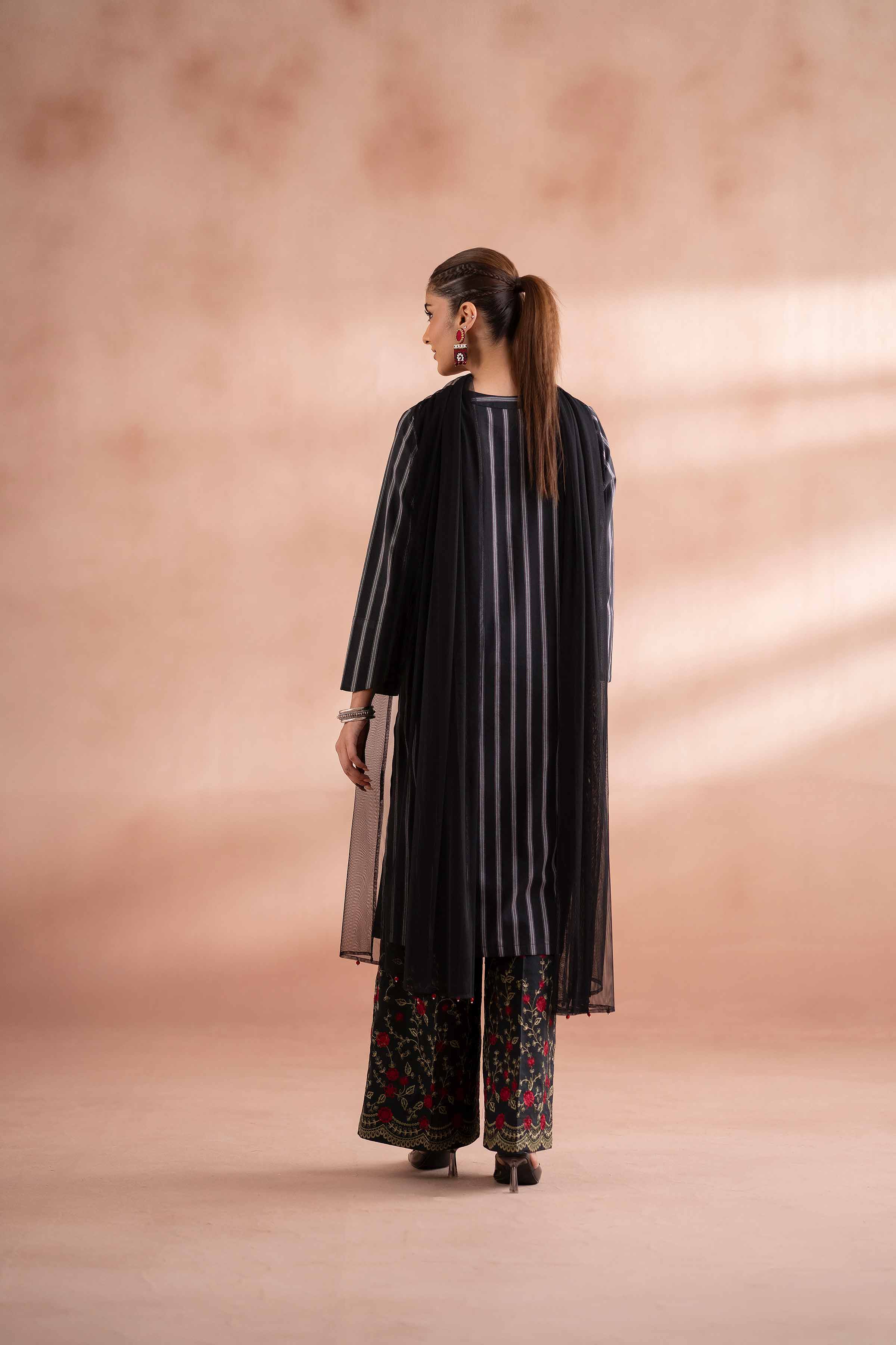 3 Piece - Embroidered Suit - PS25-214