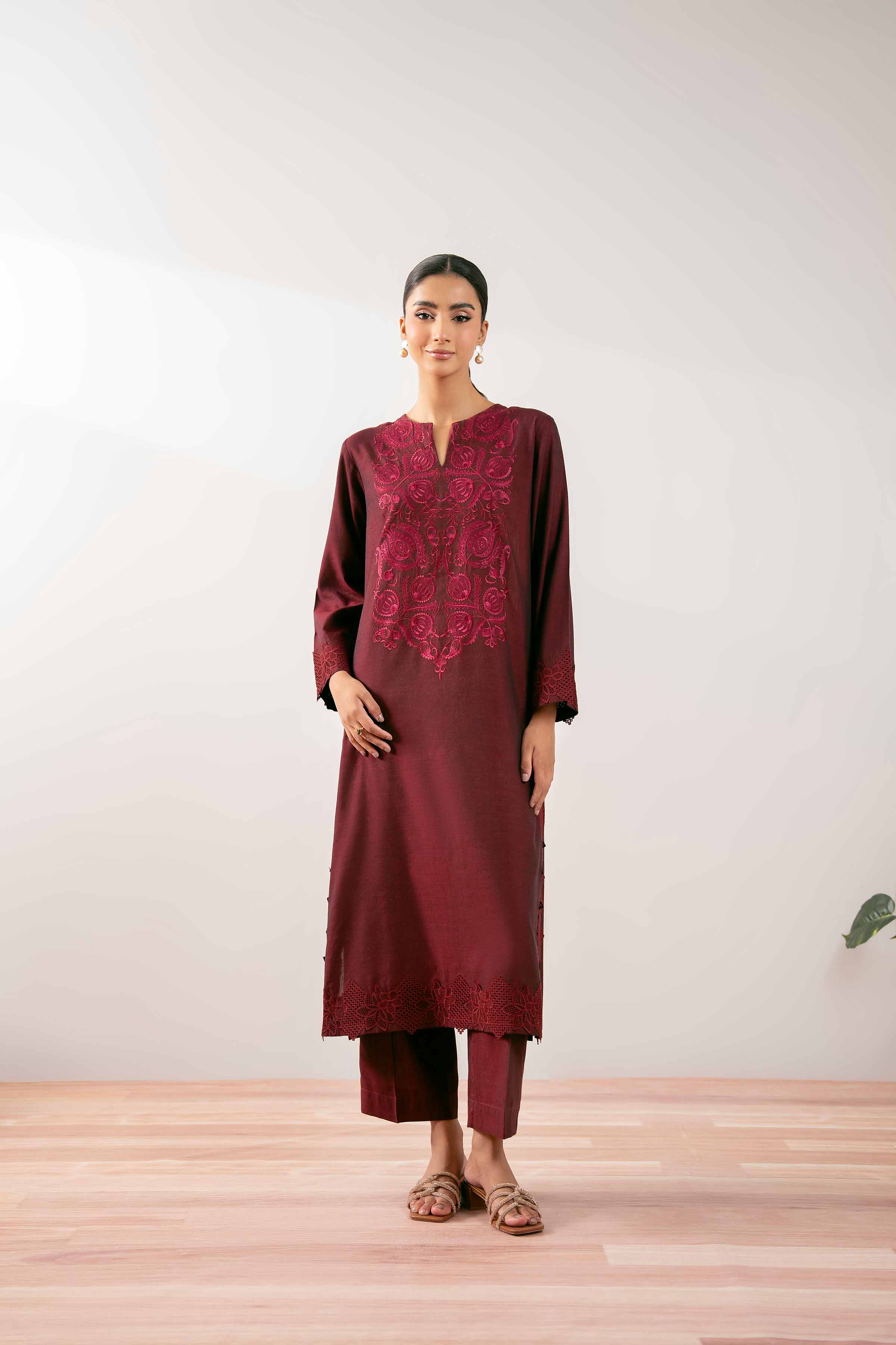 2 Piece - Embroidered Suit - PS25-254