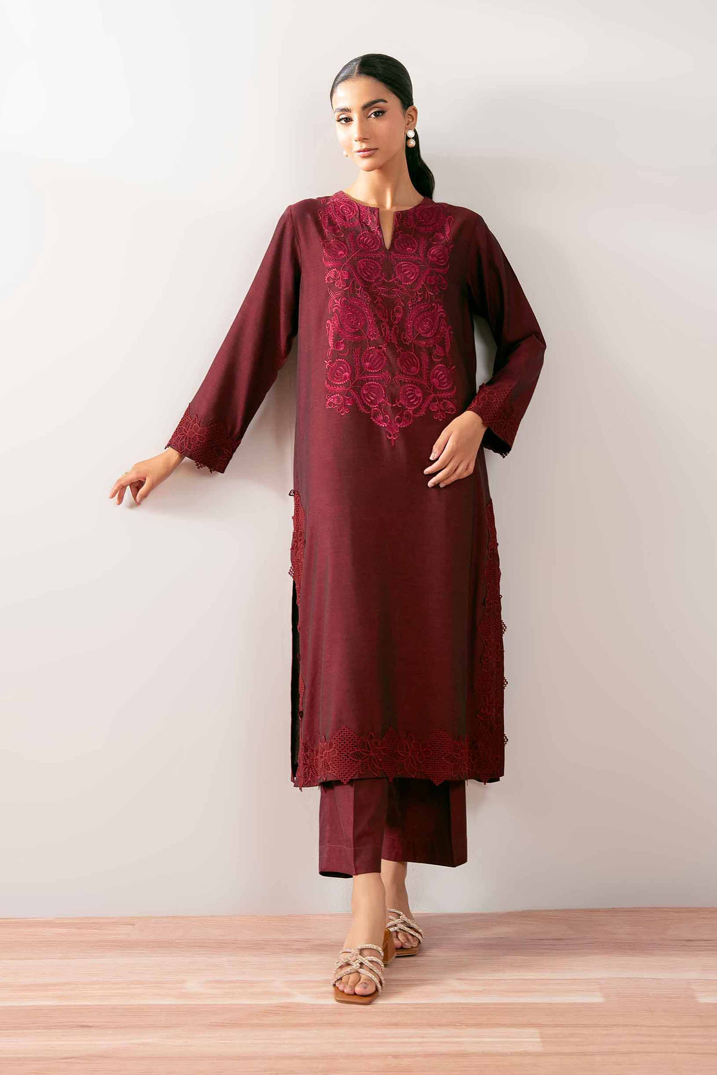 2 Piece - Embroidered Suit - PS25-254