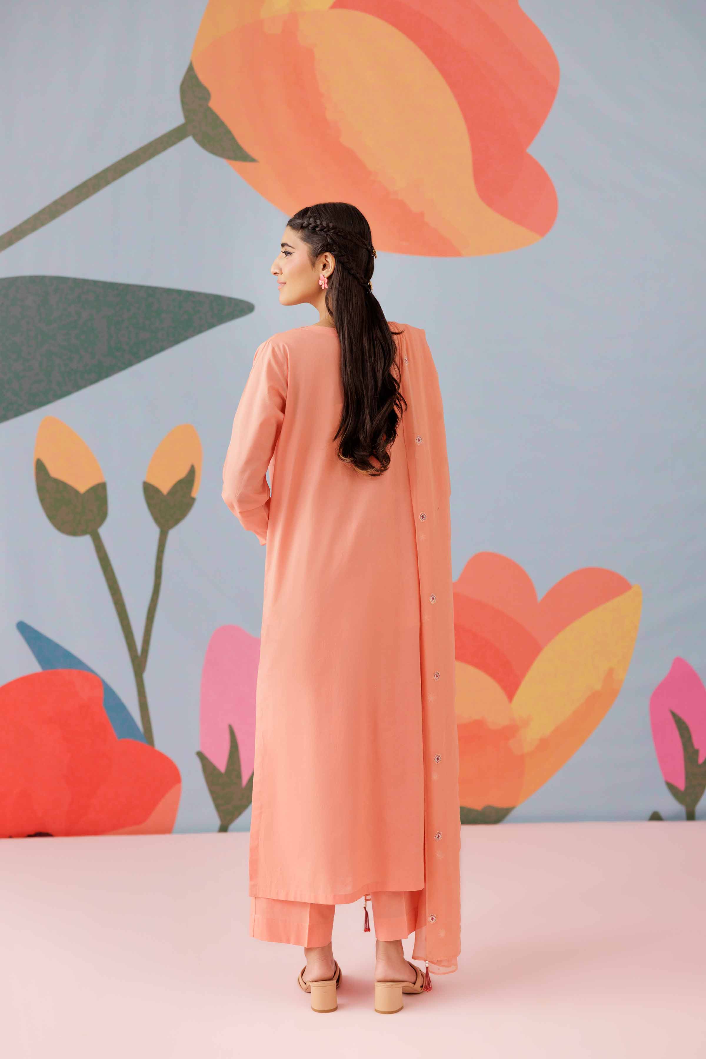 3 Piece - Embroidered Suit - PS25-275