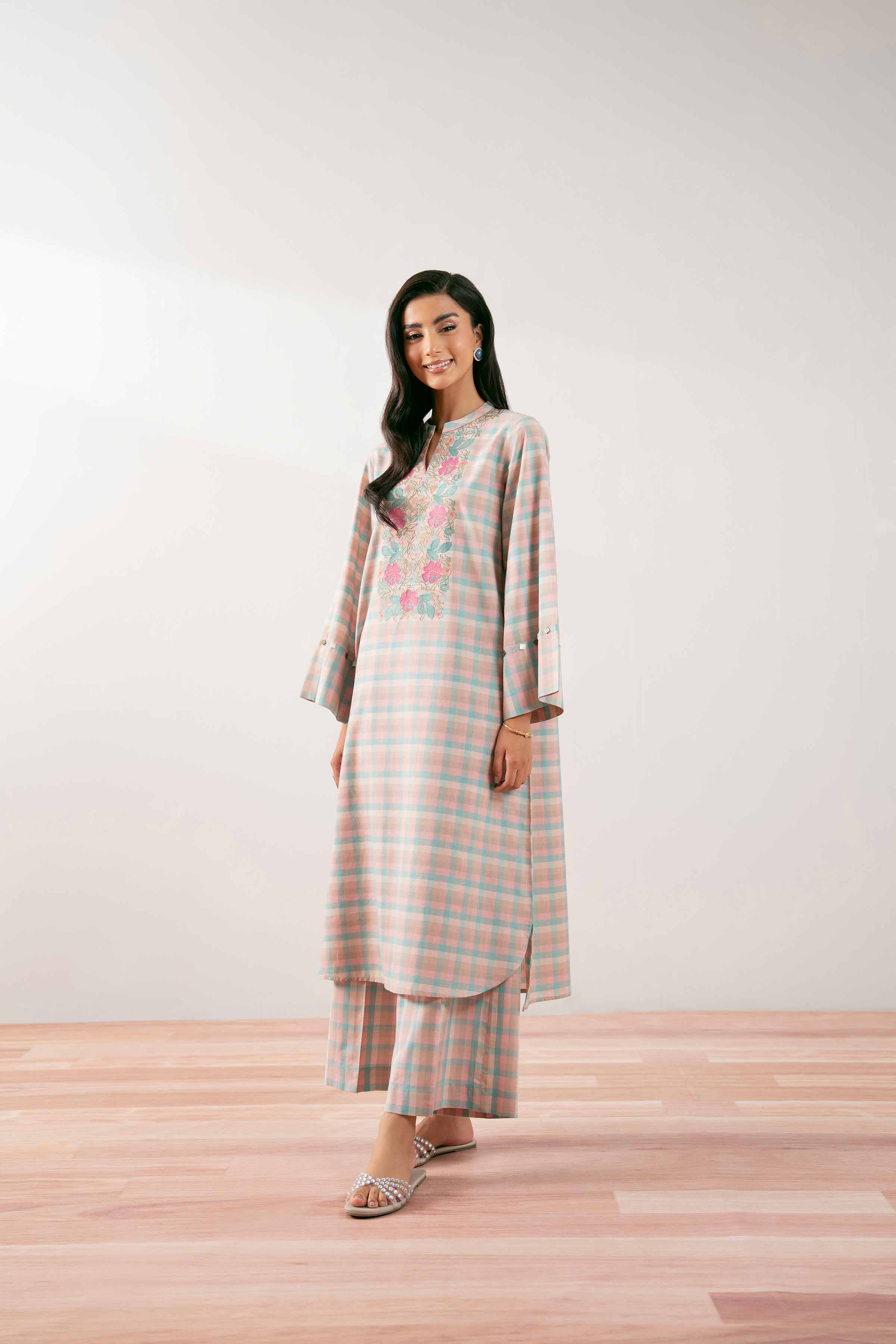 2 Piece - Embroidered Suit - PS25-66