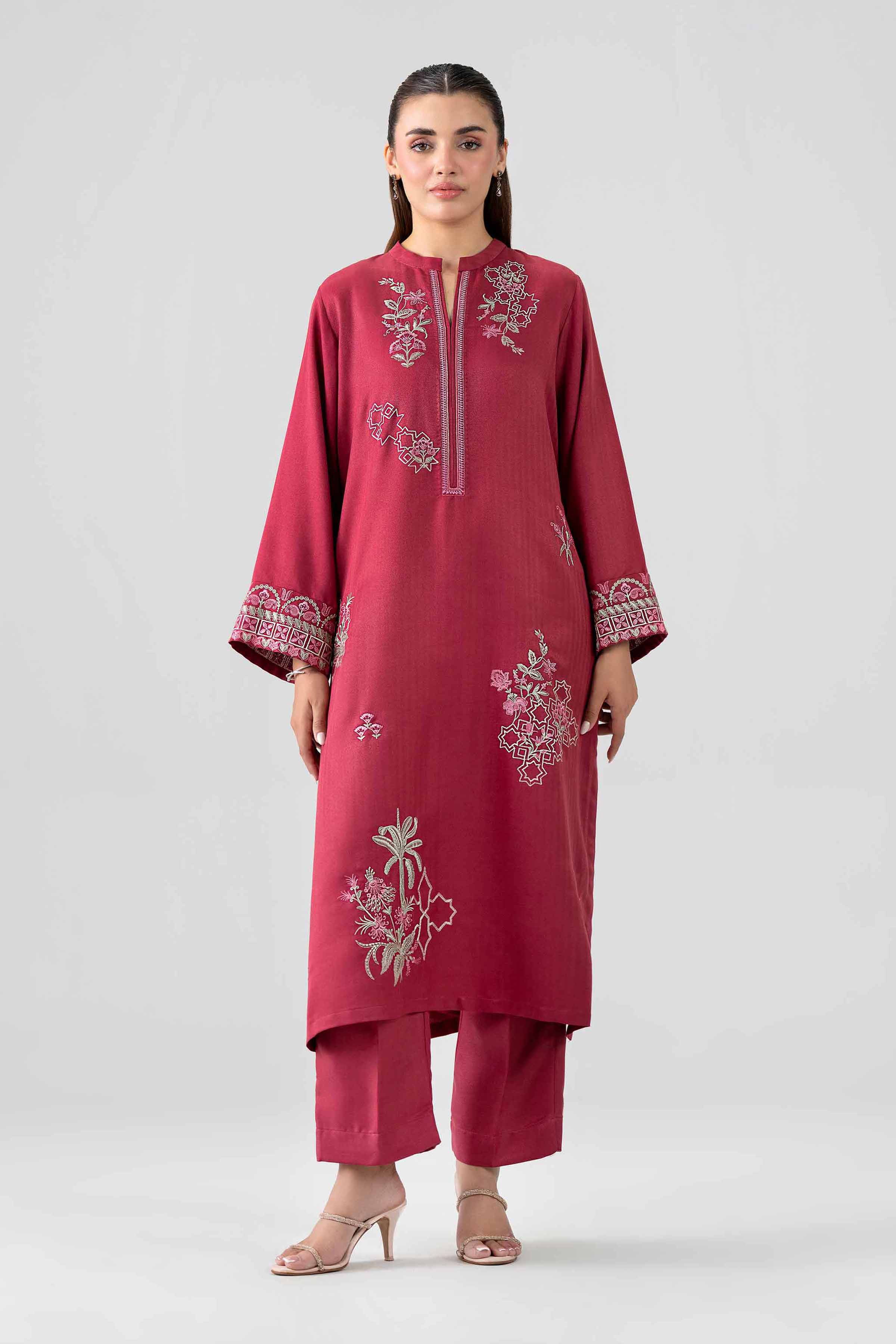 2 Piece - Embroidered Suit - PS26-163