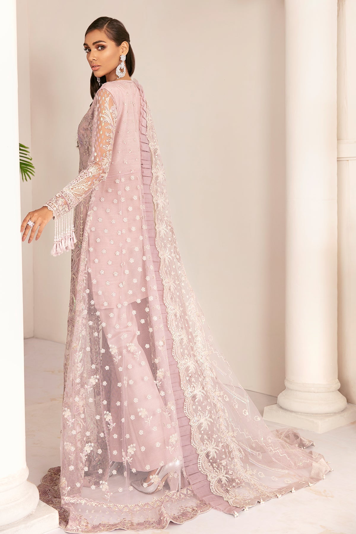 EMBROIDERED NET CH08-01 STITCHED