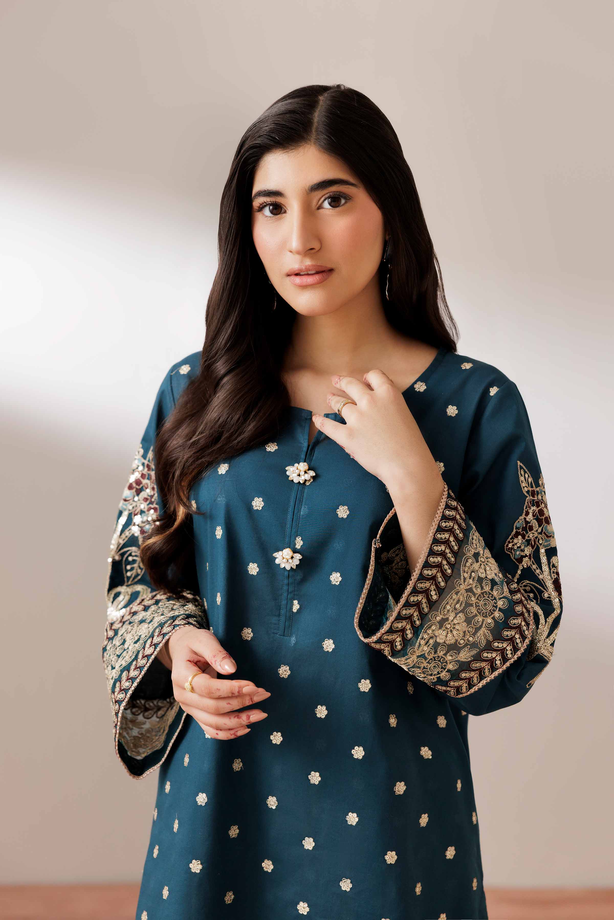 2 Piece - Embroidered Suit - PUS25-67