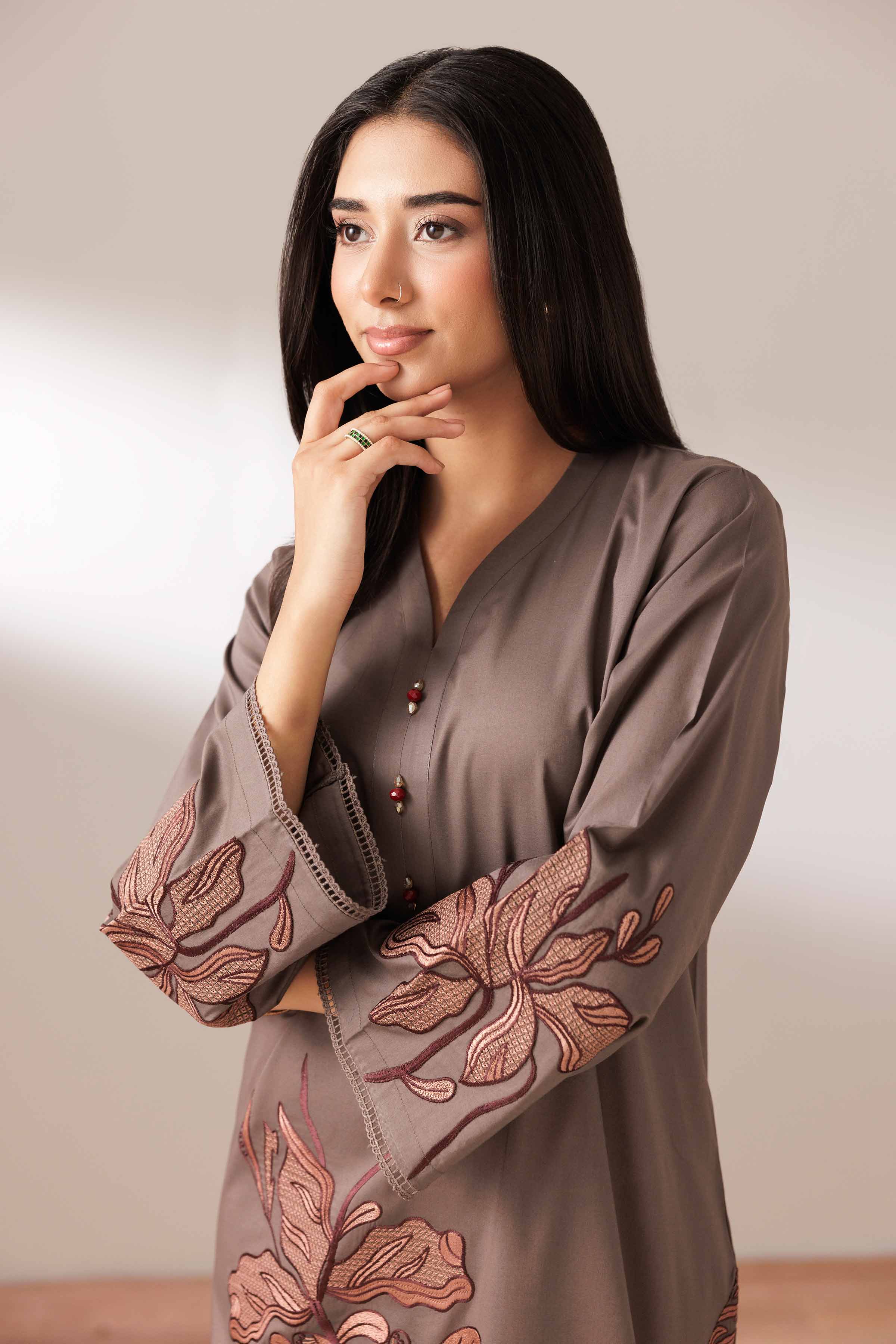 2 Piece - Embroidered Suit - PUS25-68