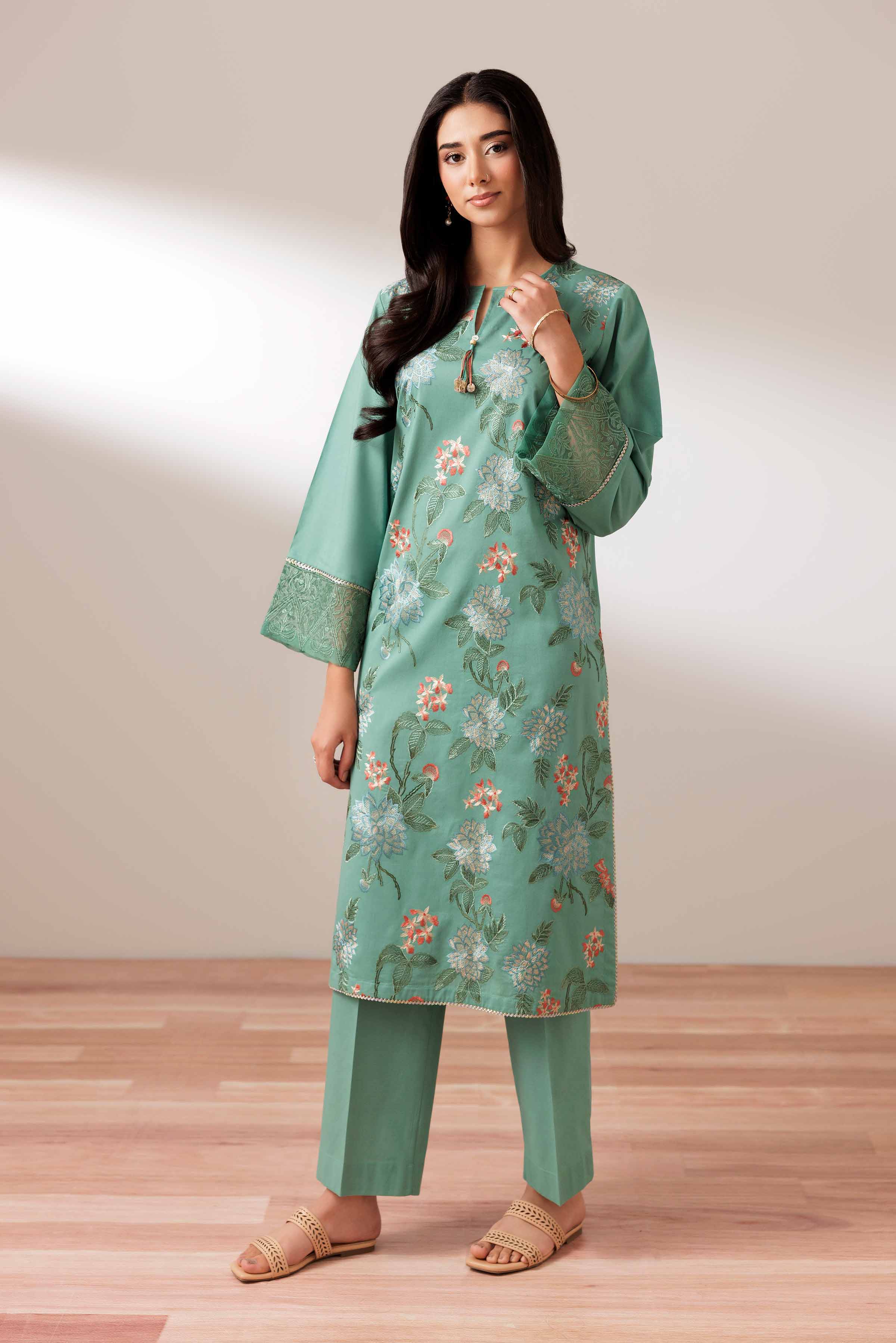 2 Piece - Embroidered Suit - PUS25-69