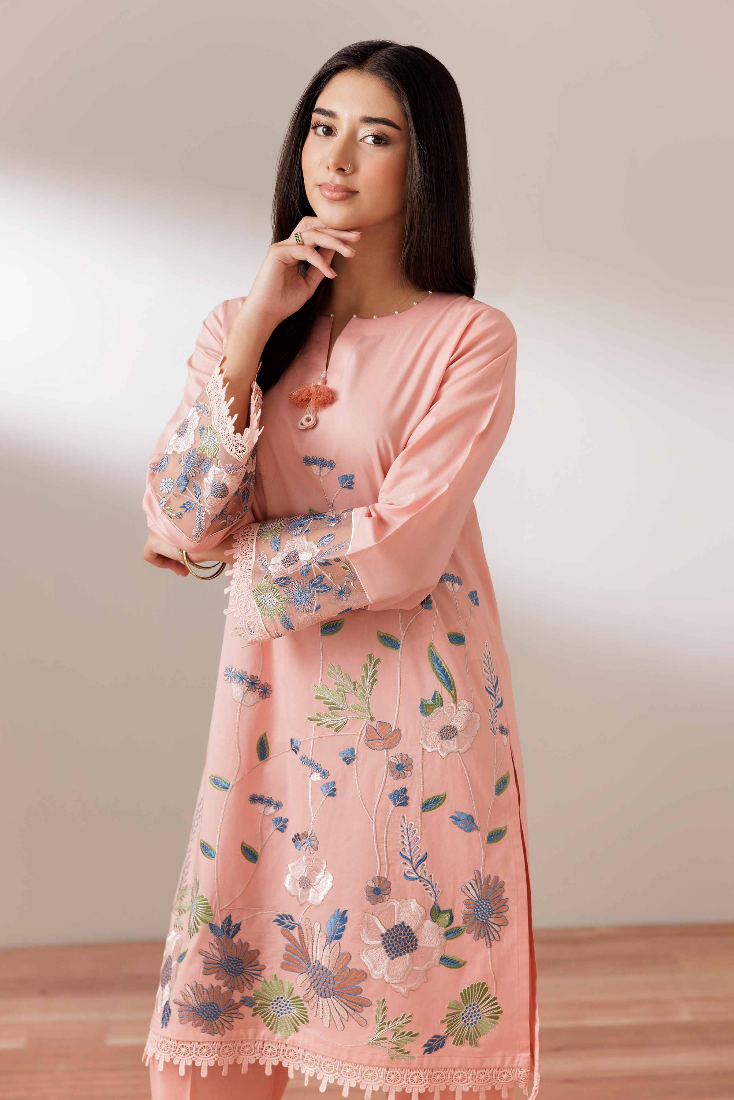 2 Piece - Embroidered Suit - PUS25-70