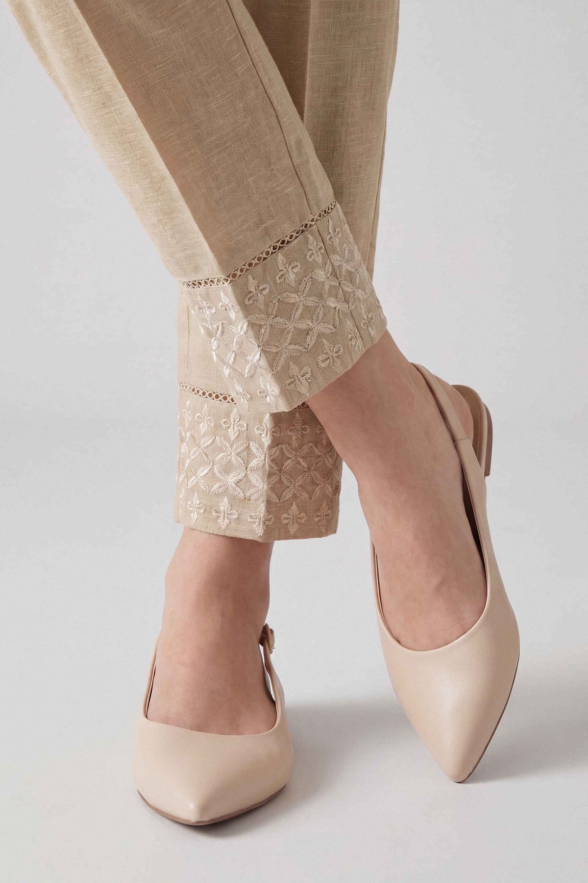 Embroidered Trousers - PW25-147