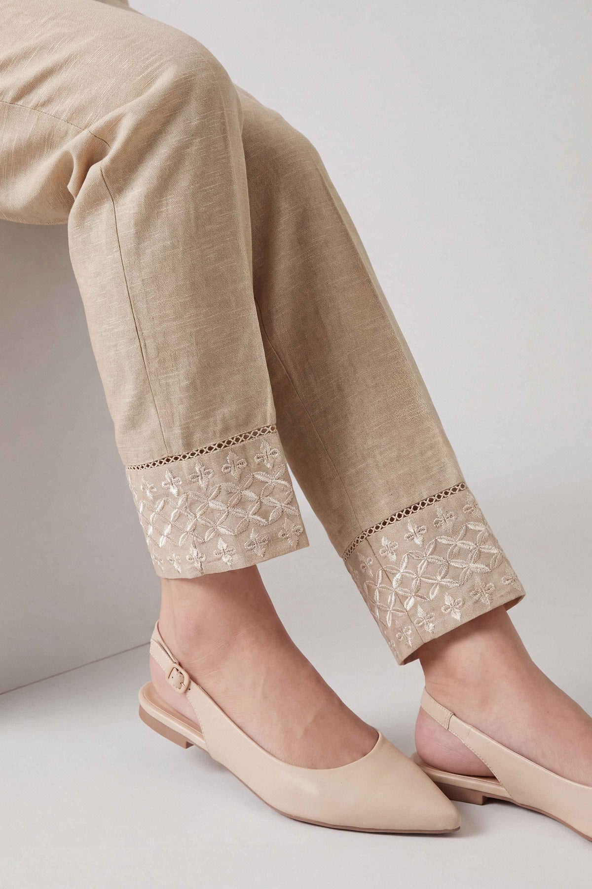 Embroidered Trousers - PW25-147