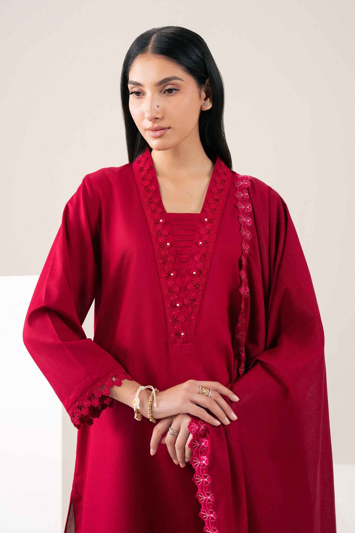 2 Piece - Embroidered Suit - PW25-196