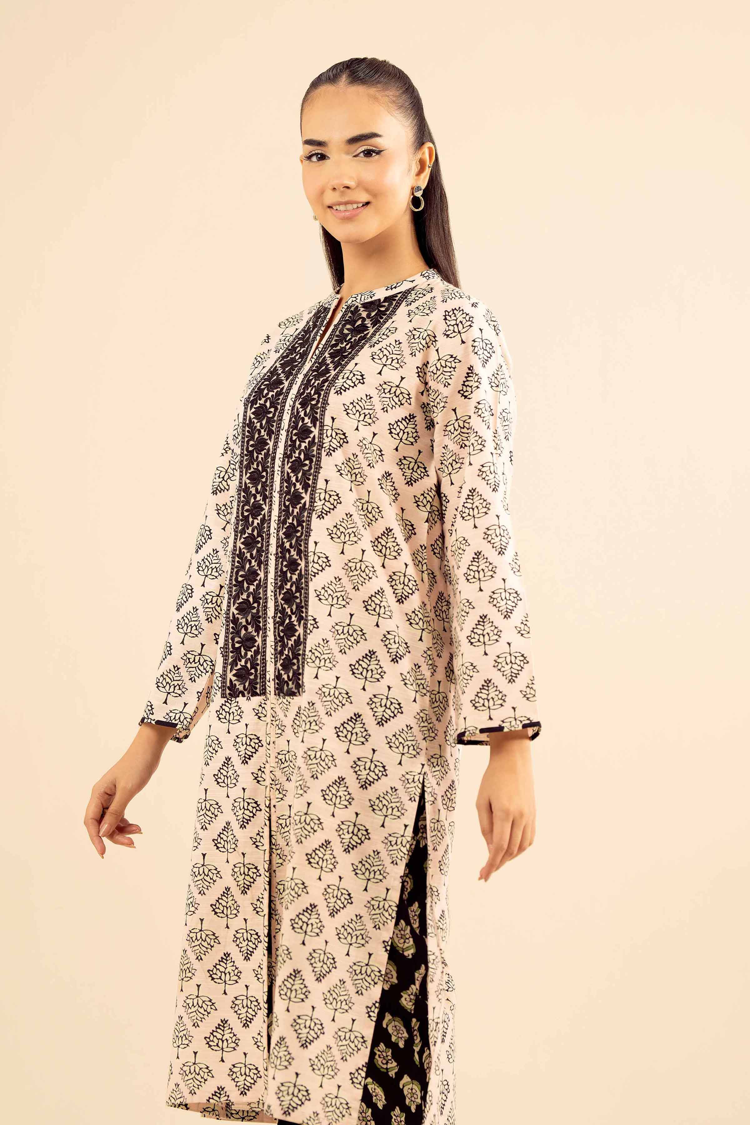 2 Piece - Printed Embroidered Suit - PW25-226