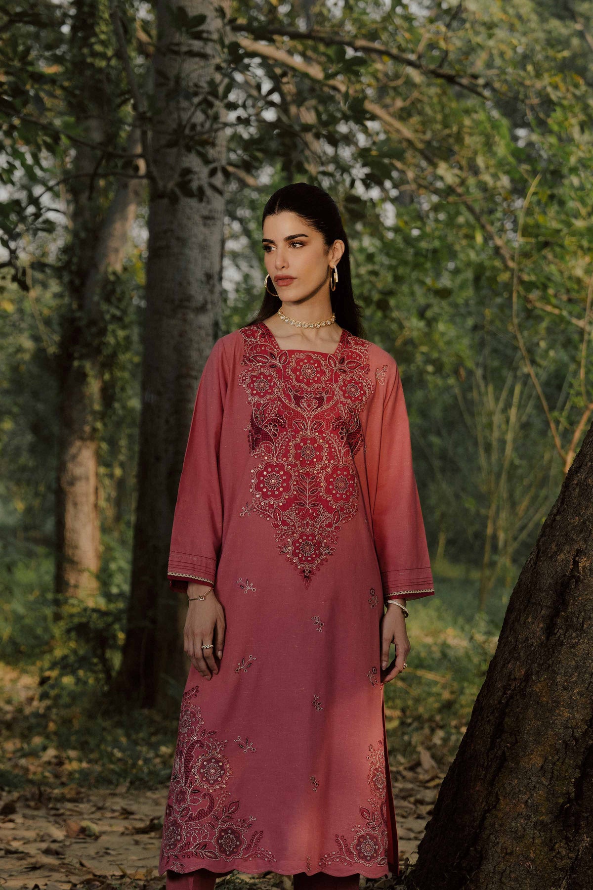 2 Piece - Embroidered Suit - PW25-258