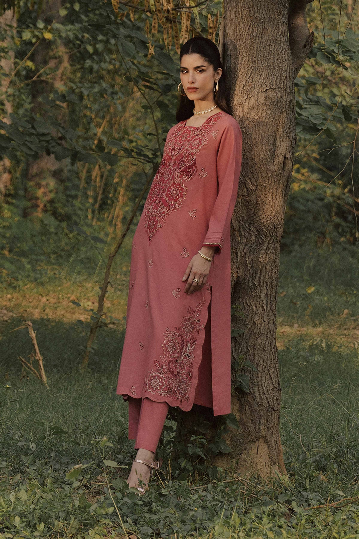 2 Piece - Embroidered Suit - PW25-258