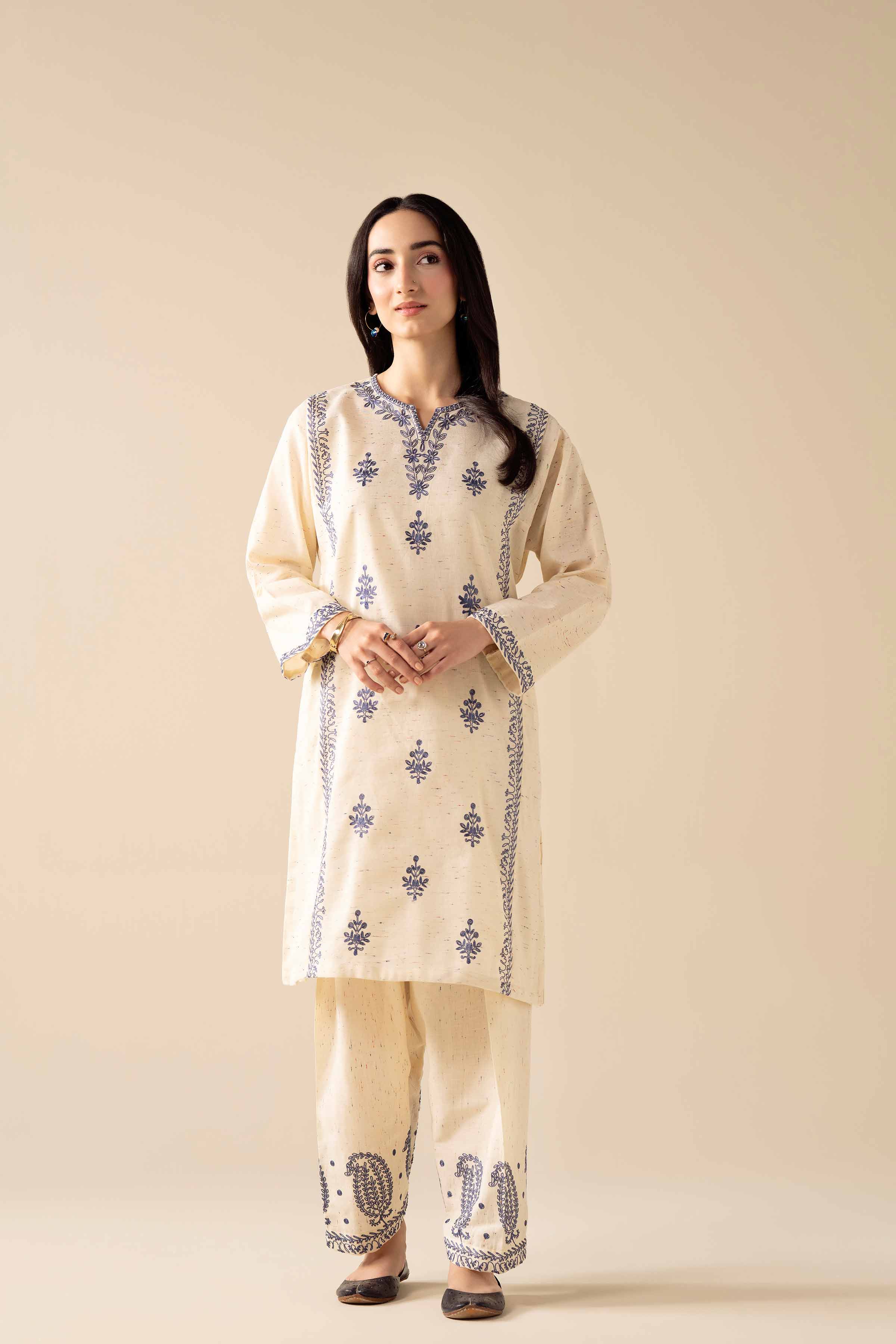2 Piece - Embroidered Suit - PW25-271