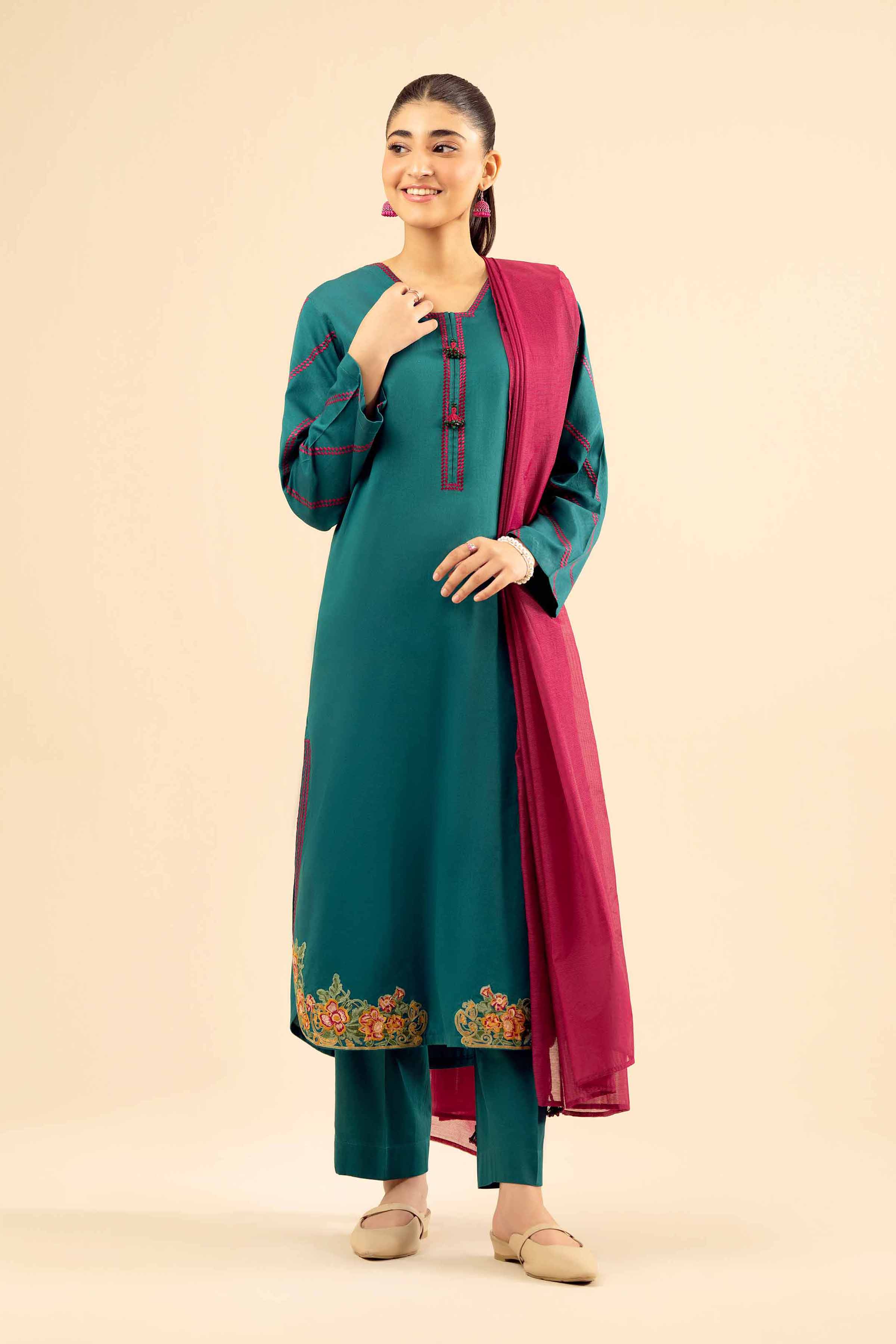 3 Piece - Embroidered Suit - PW25-30