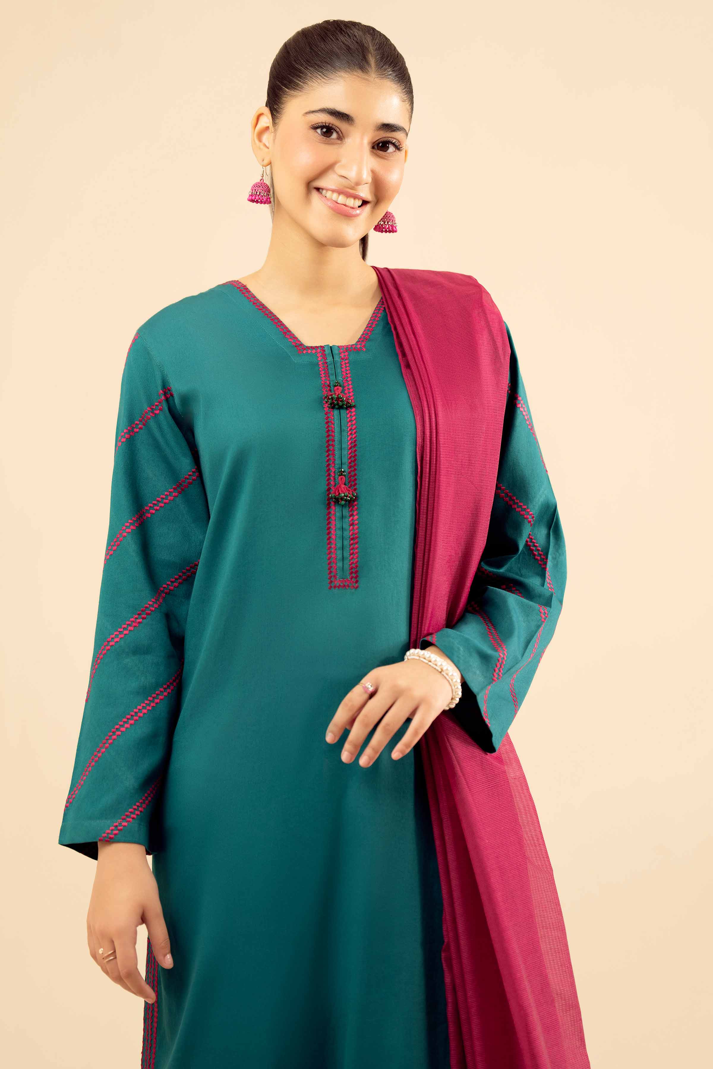 3 Piece - Embroidered Suit - PW25-30