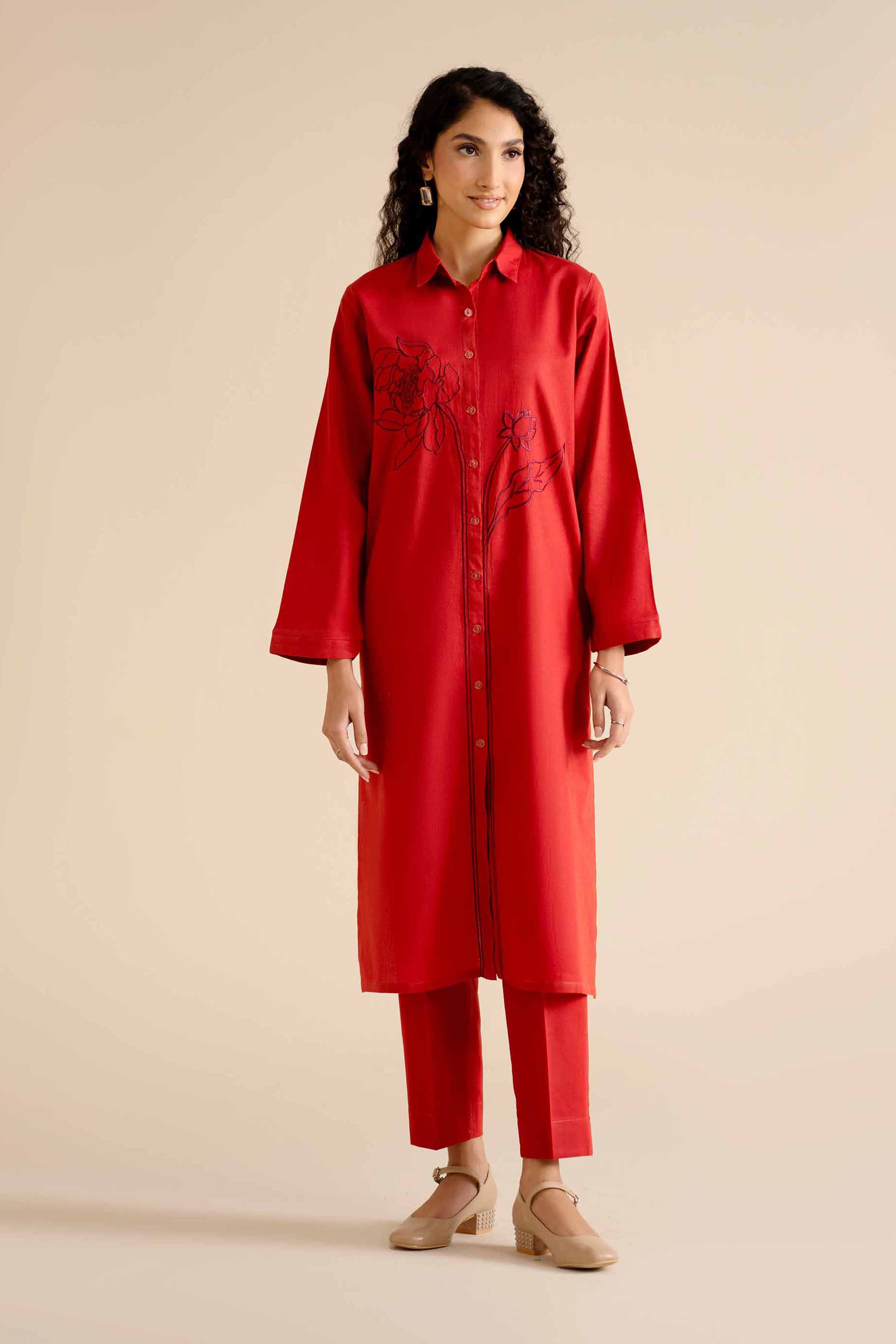 2 Piece - Embroidered Suit - PW25-301