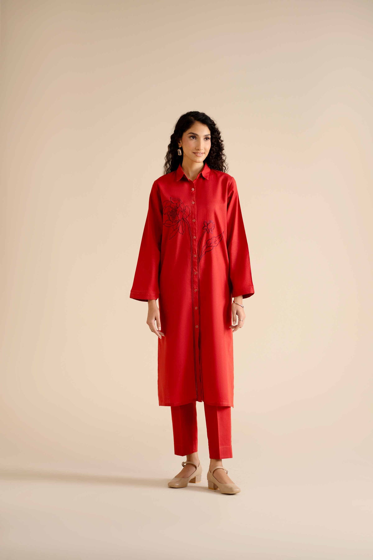 2 Piece - Embroidered Suit - PW25-301