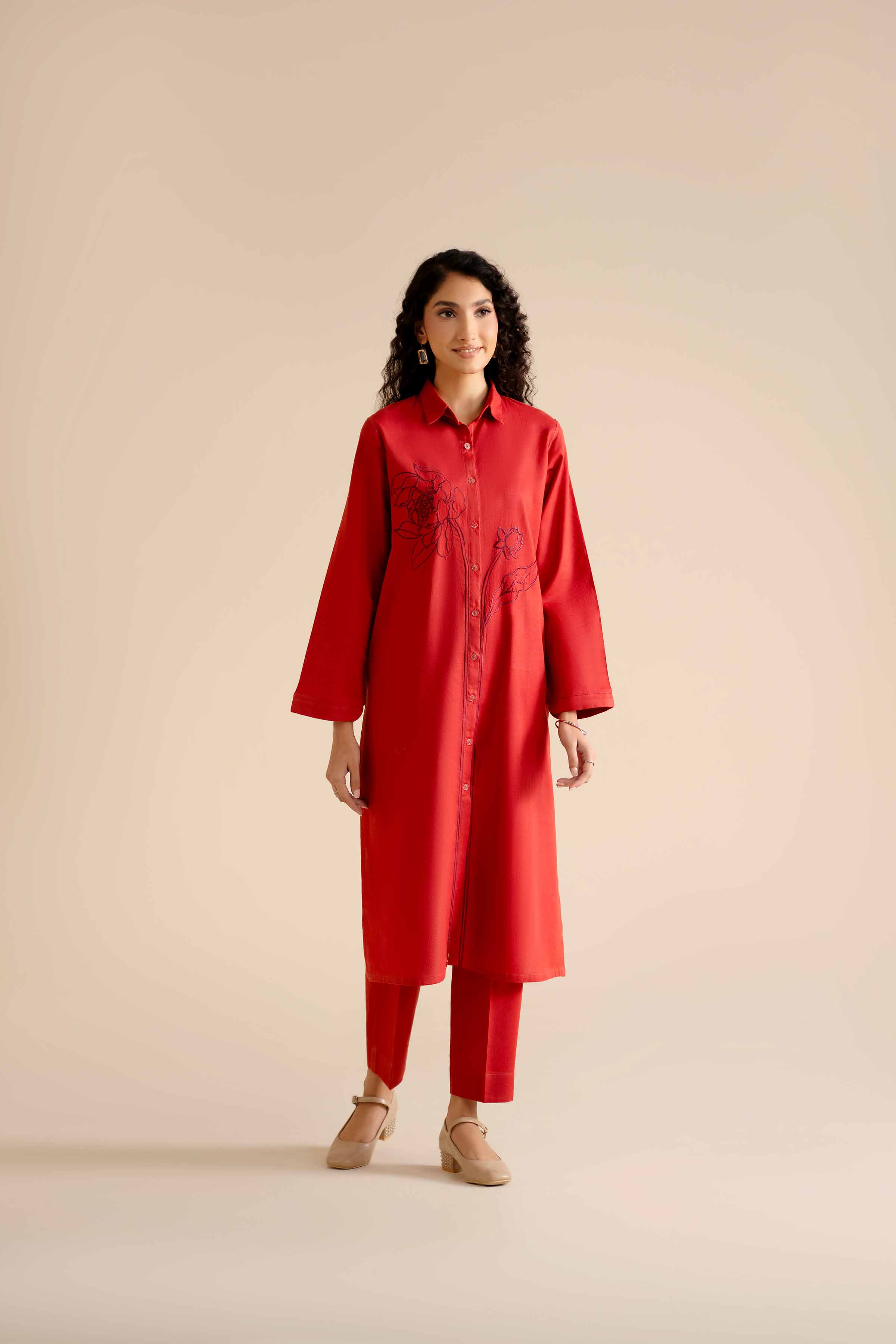2 Piece - Embroidered Suit - PW25-301