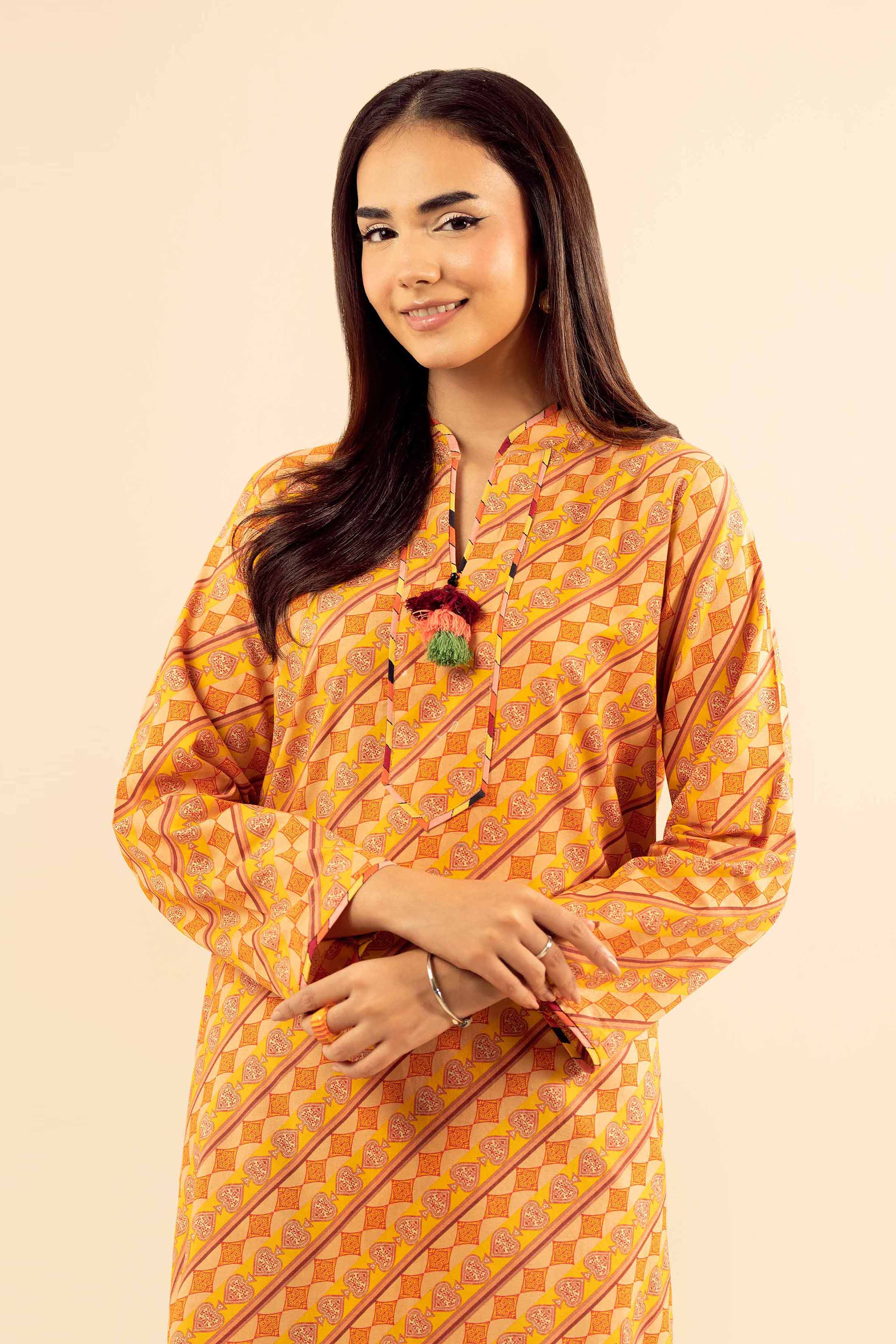 2 Piece - Printed Embroidered Suit - PW25-34