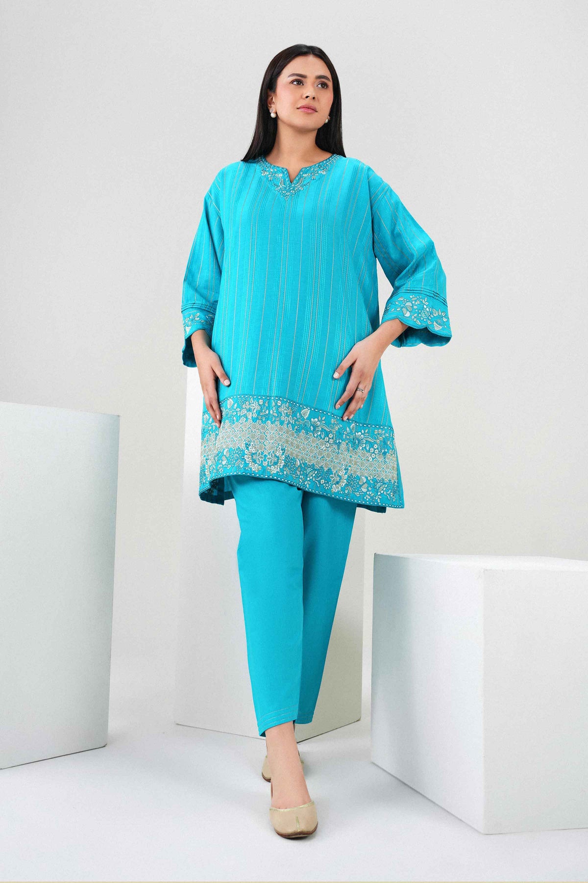 2 Piece - Embroidered Suit - PW25-368