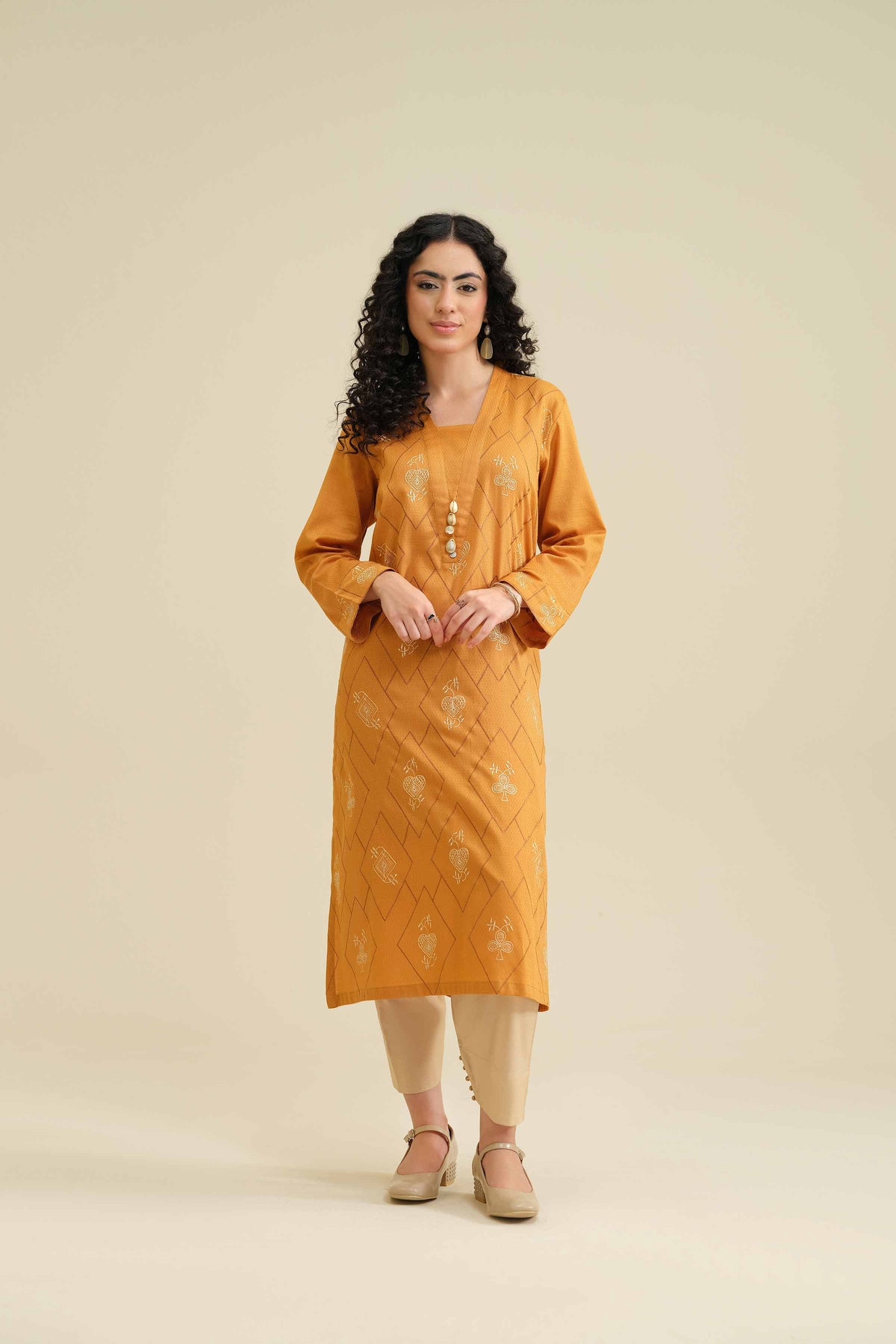 Printed Embroidered Shirt - PW25-37